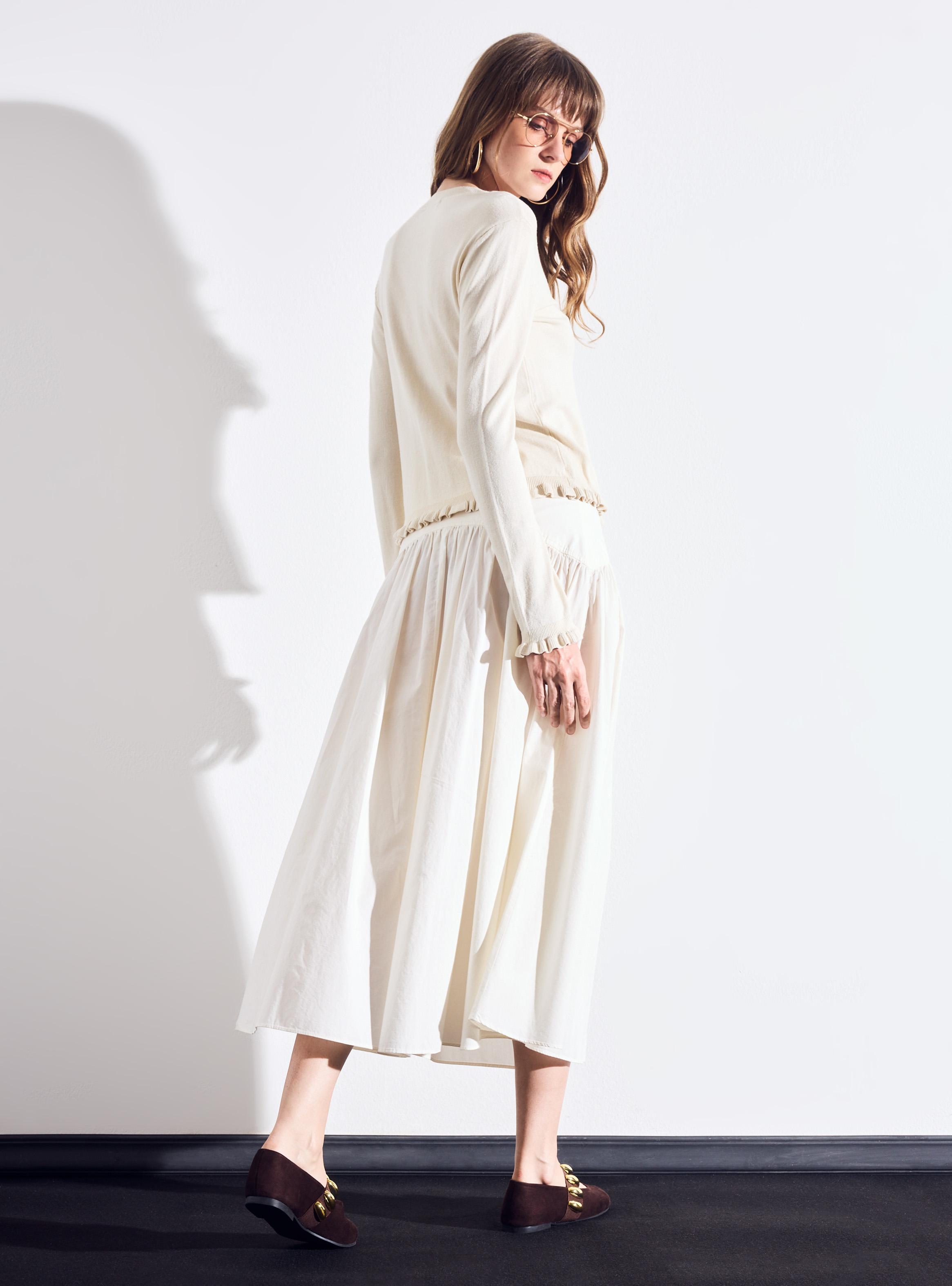 Chaleco Cárdigan Vuelos Abotonado-5