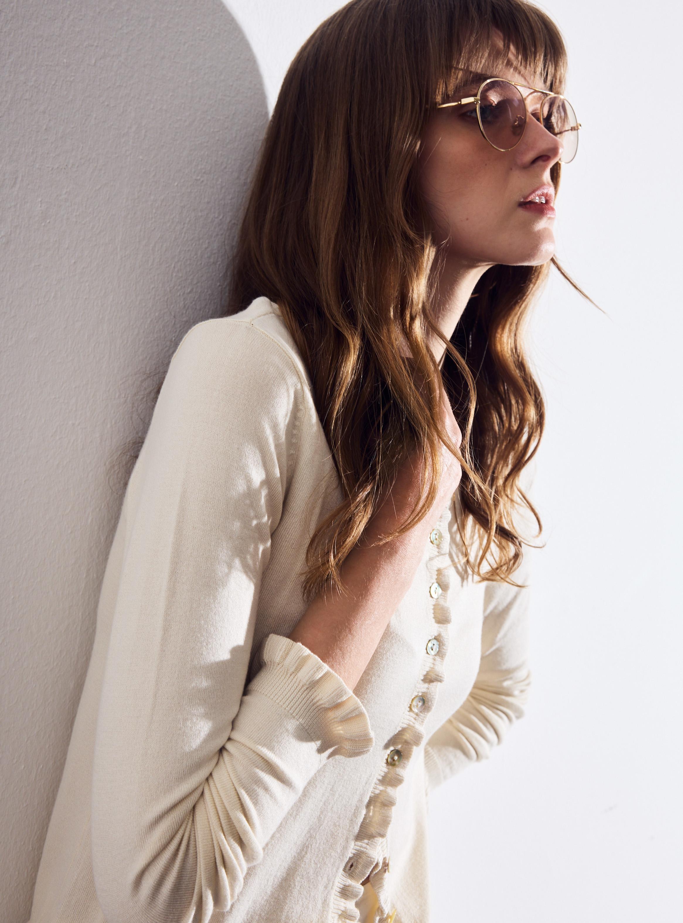 Chaleco Cárdigan Vuelos Abotonado-2