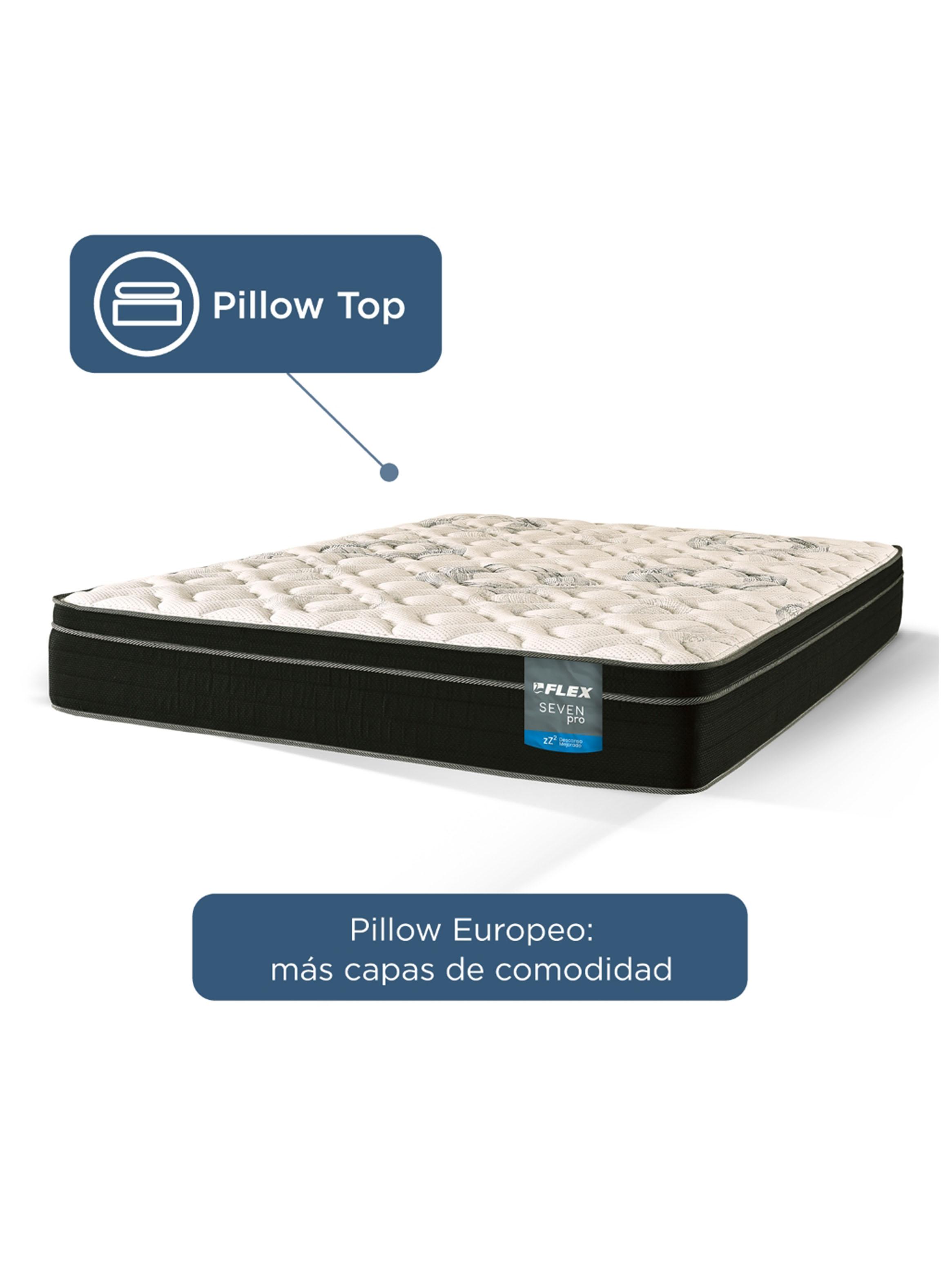Cama Europea Seven Pro King + Almohada Royal-3