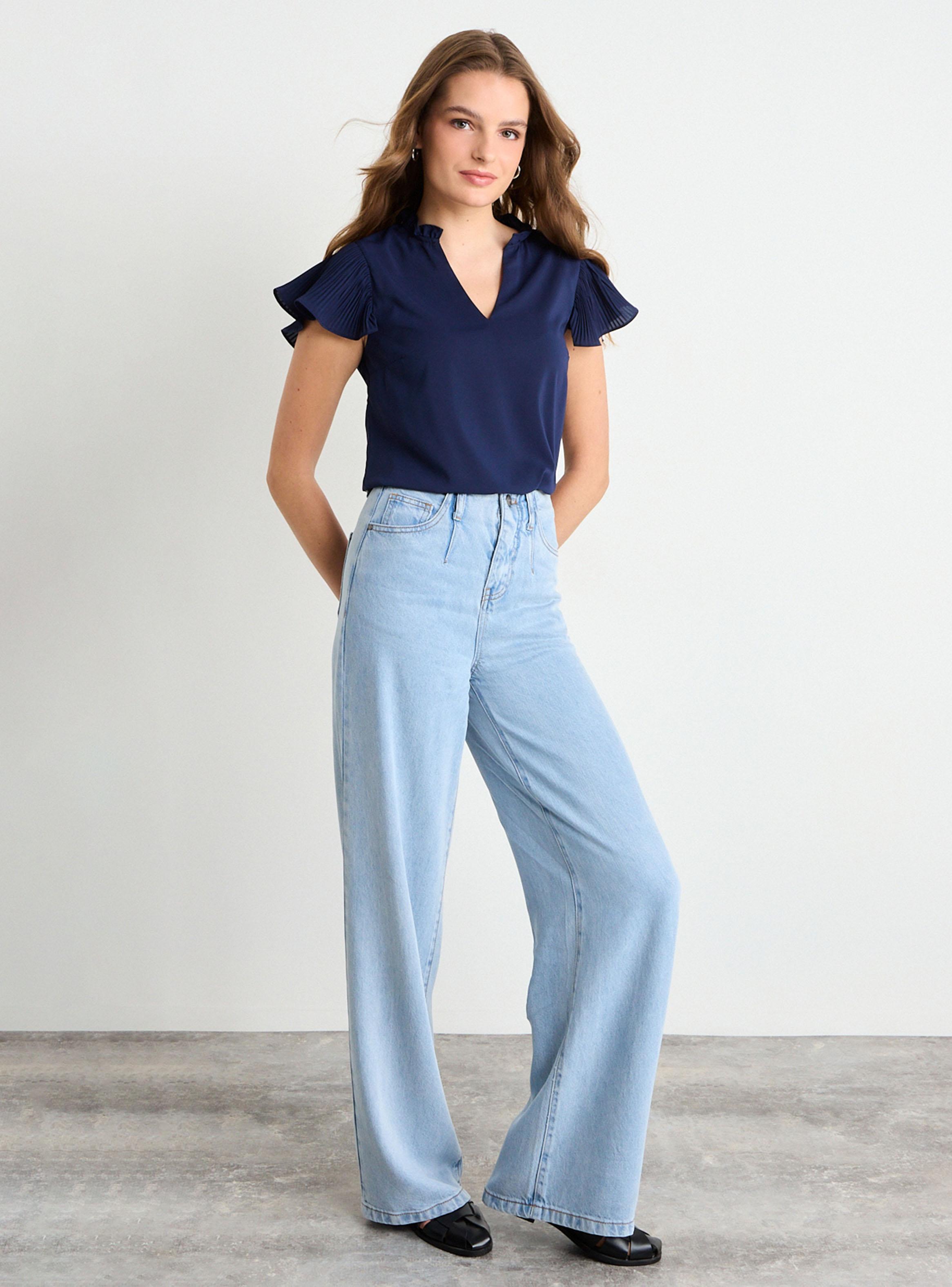 Blusa Doble Vuelo Regular Manga Corta-3