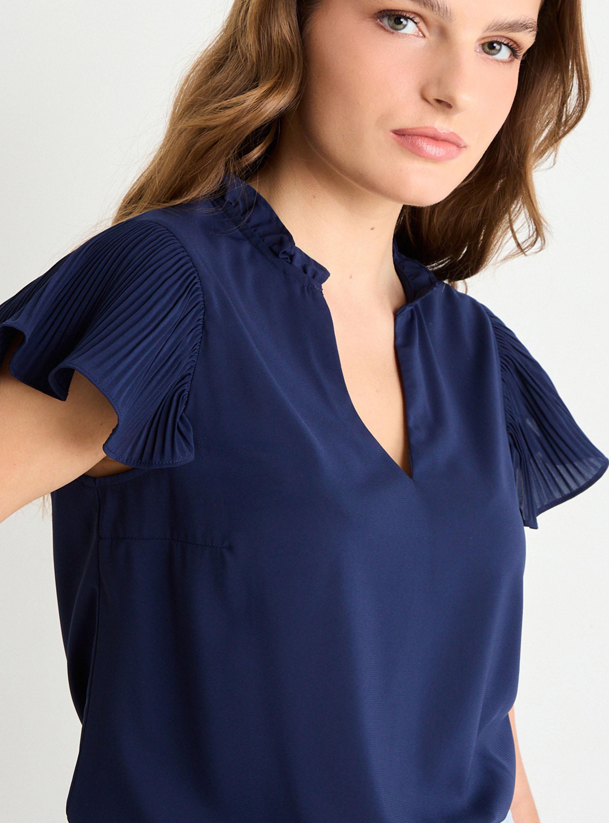 Blusa Doble Vuelo Regular Manga Corta-2