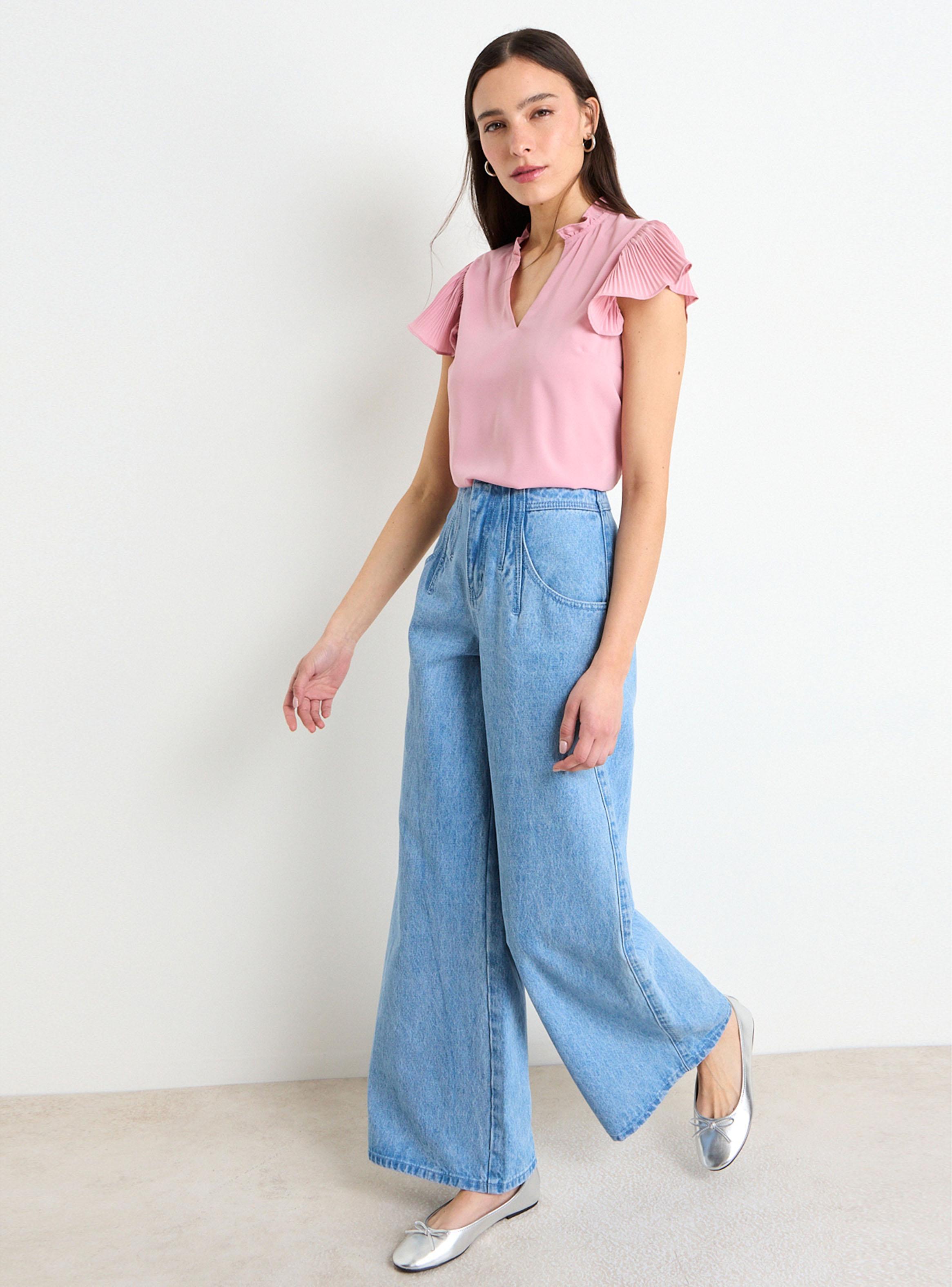 Blusa Doble Vuelo Regular Manga-3