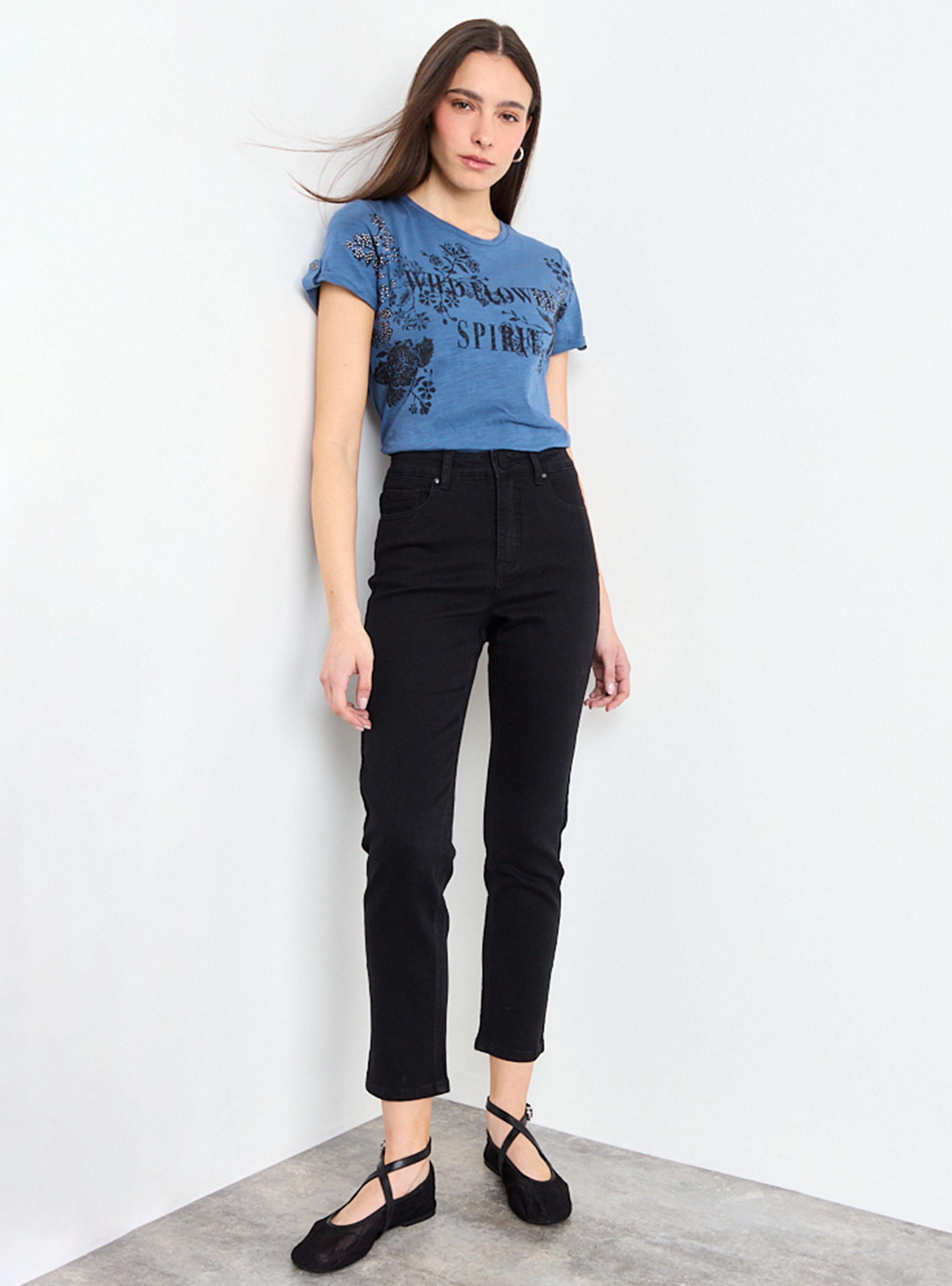 Polera Acid Wash Regular Manga Corta-3