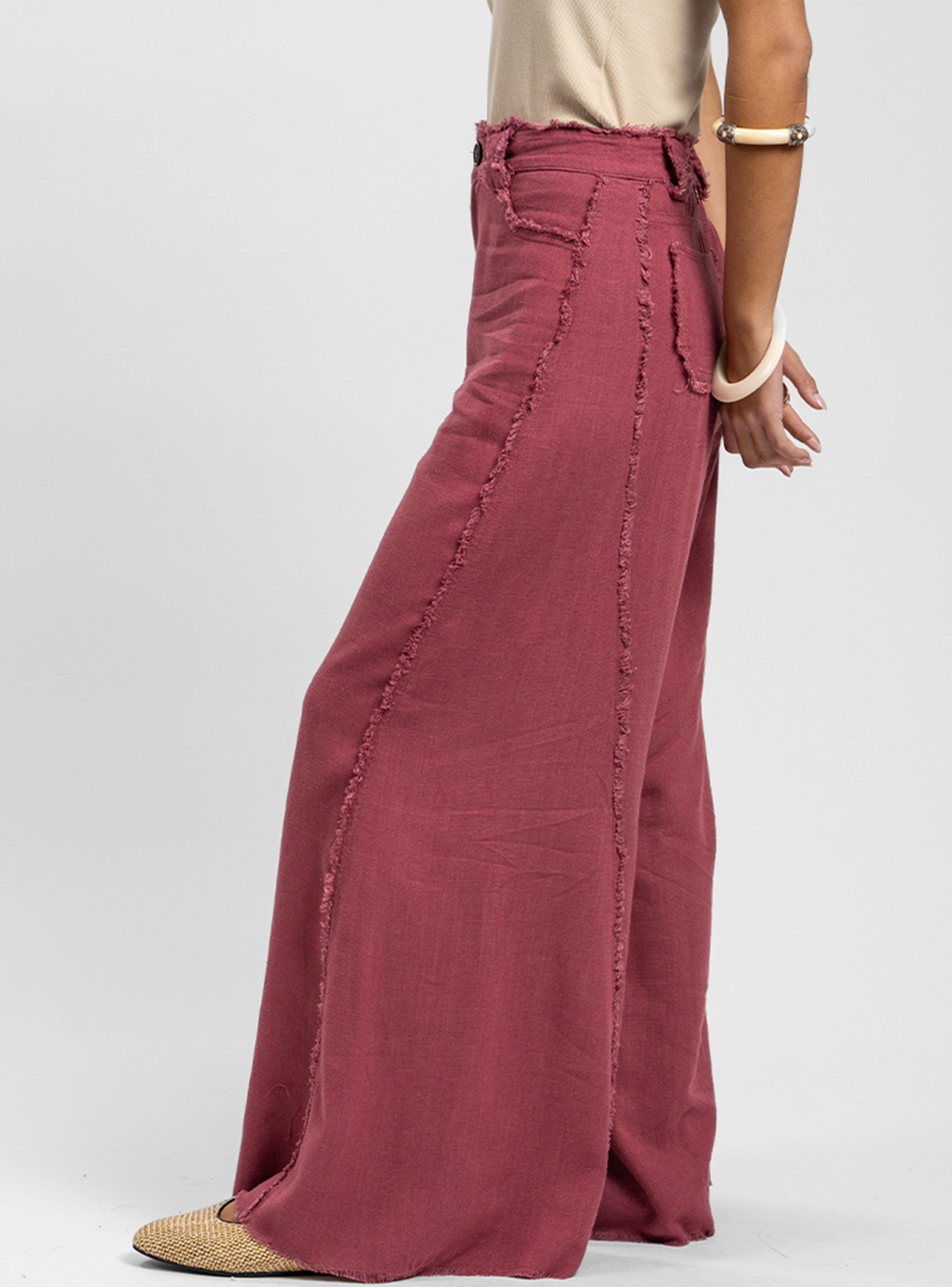 Pantalón Anna Flecos Burdeo-2