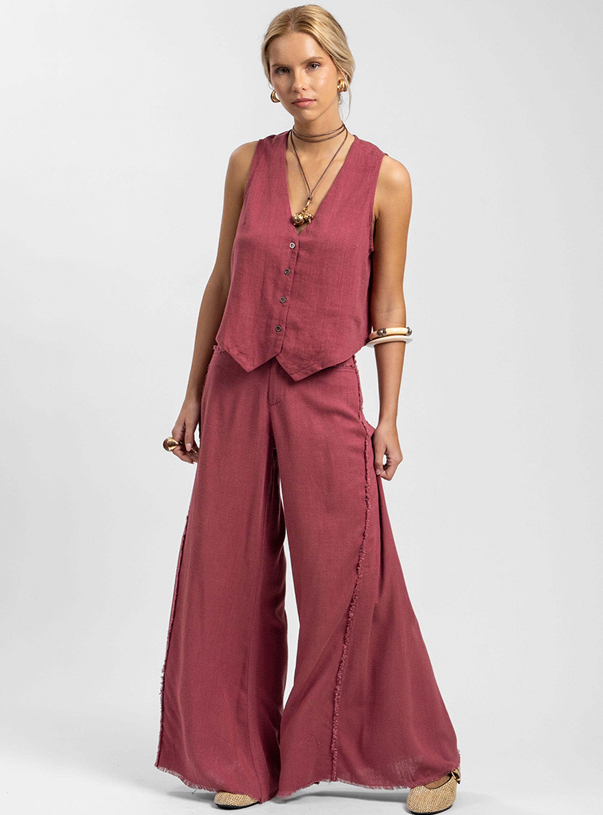 Pantalón Anna Flecos Burdeo-3