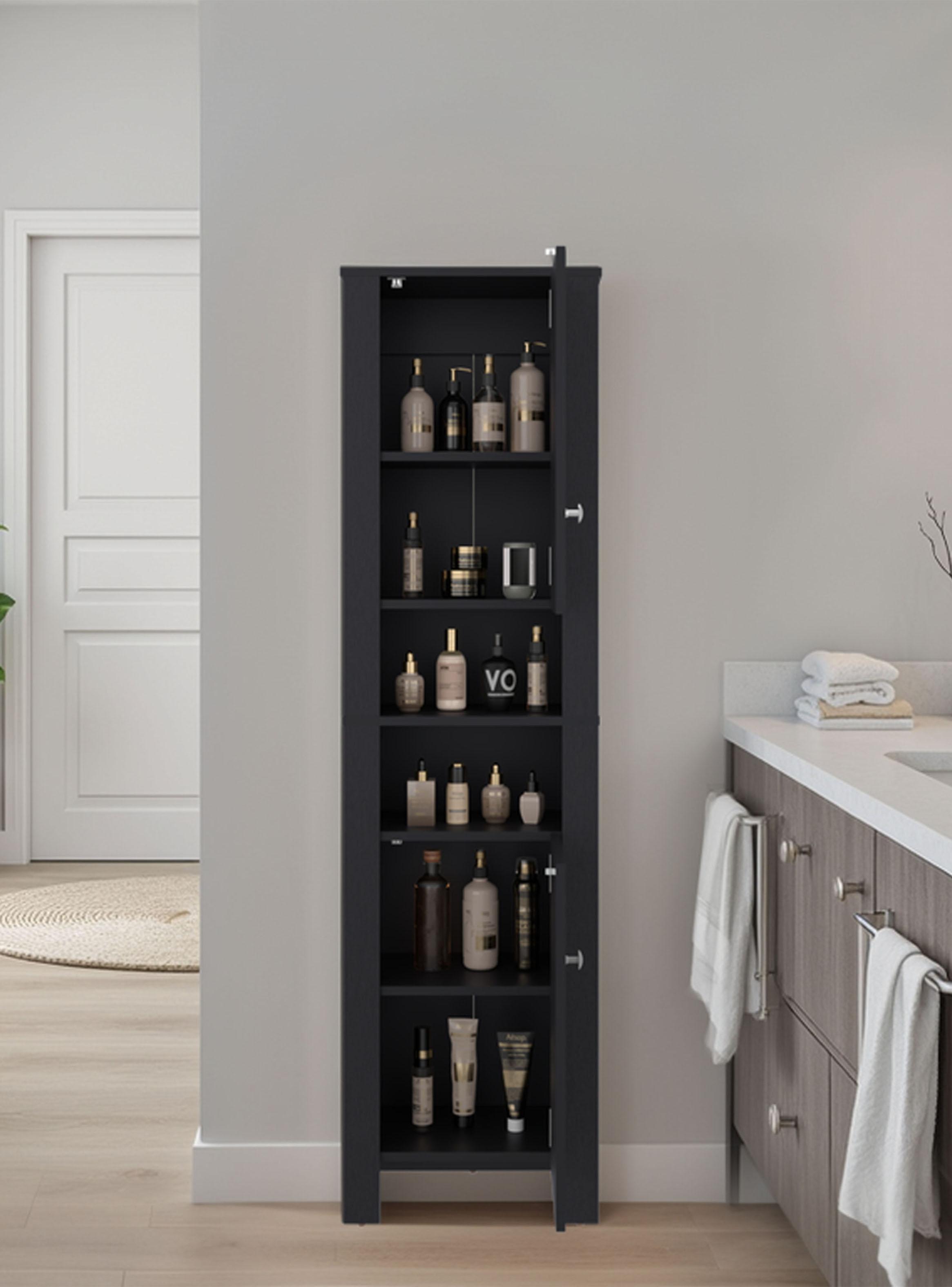 Estante Organizador Baño Vanessa 2 Puertas Wengue-4