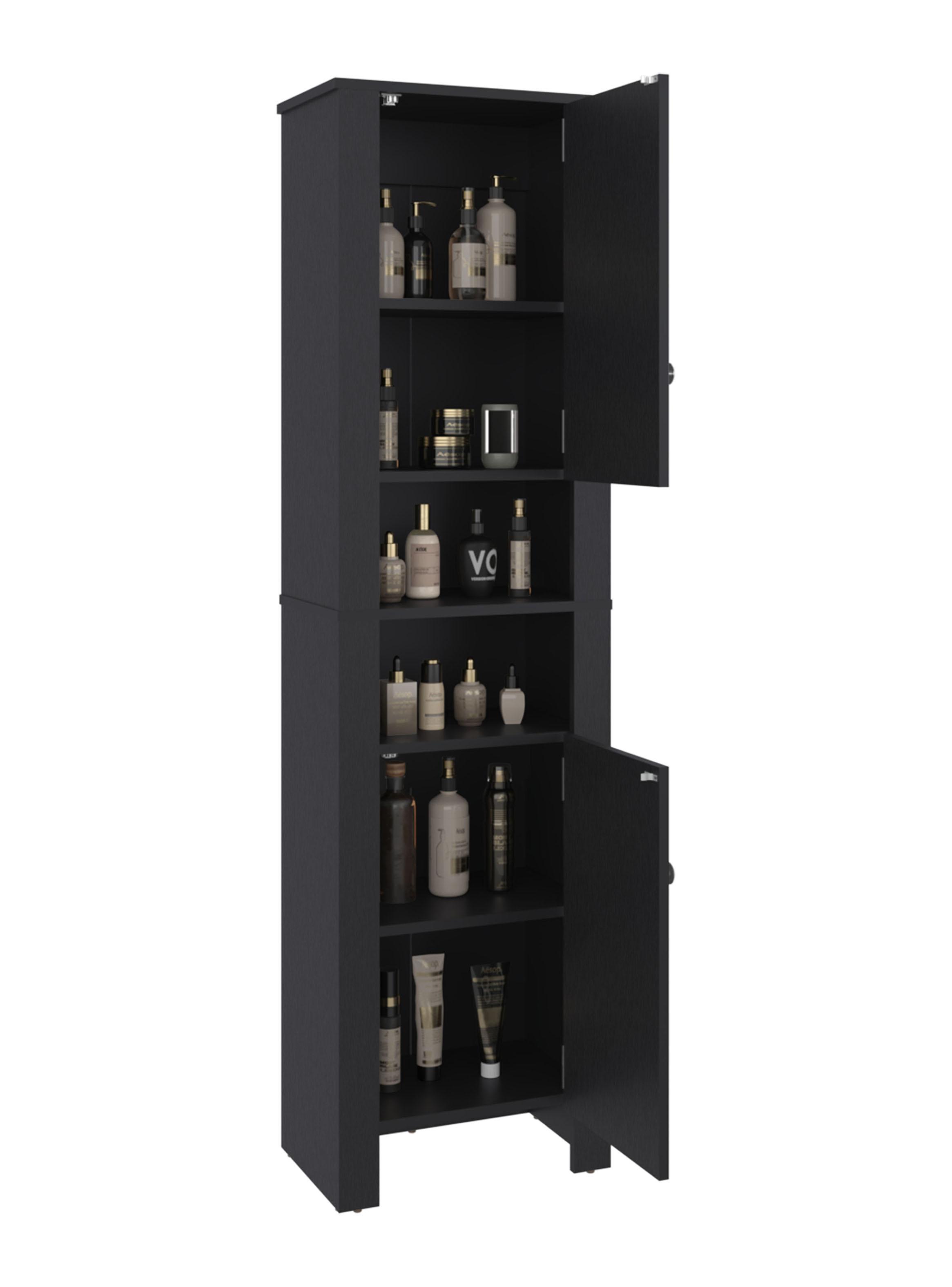 Estante Organizador Baño Vanessa 2 Puertas Wengue-2