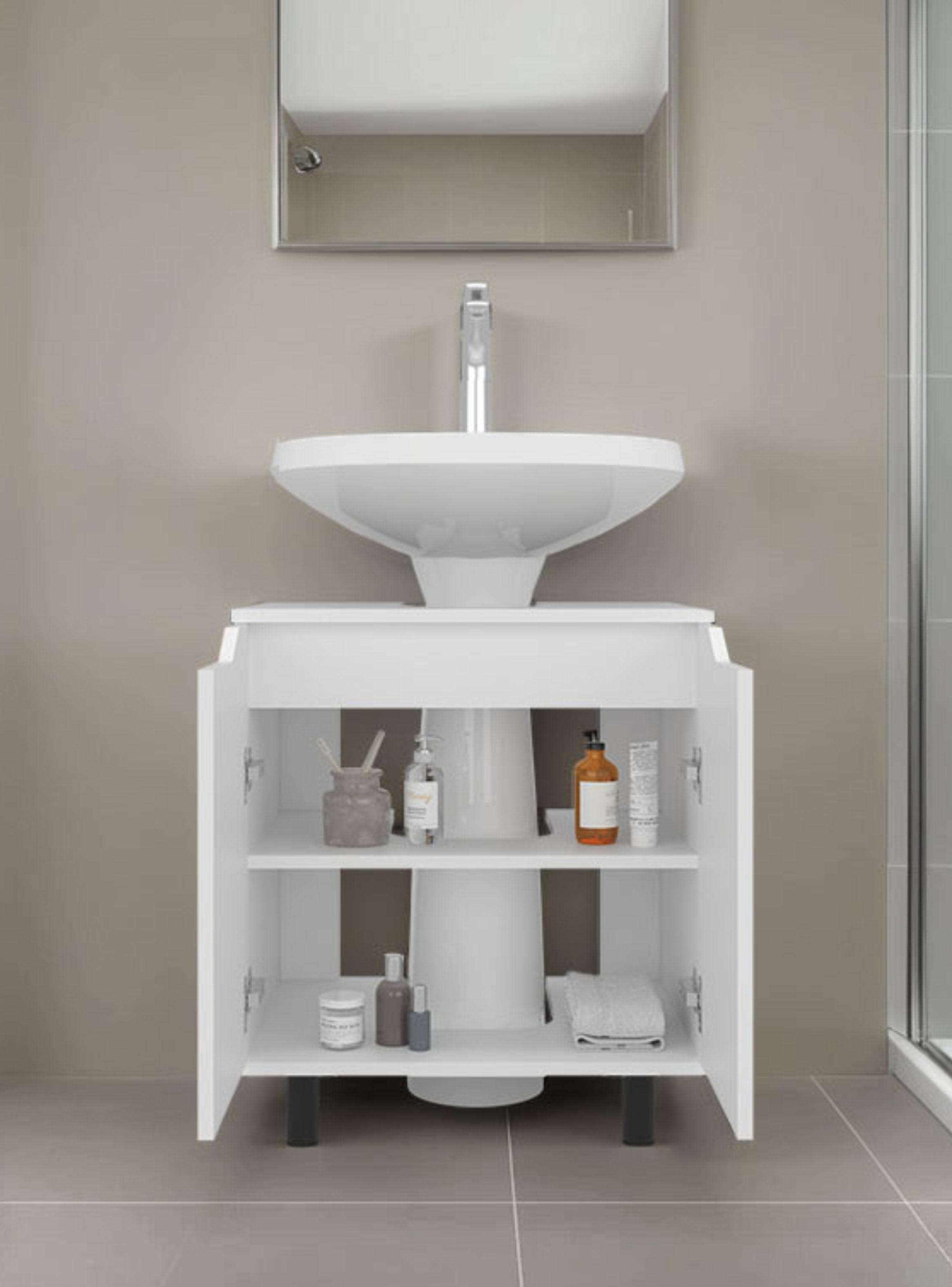 Mueble para Lavamanos Marlo 2 Puertas Blanco-5