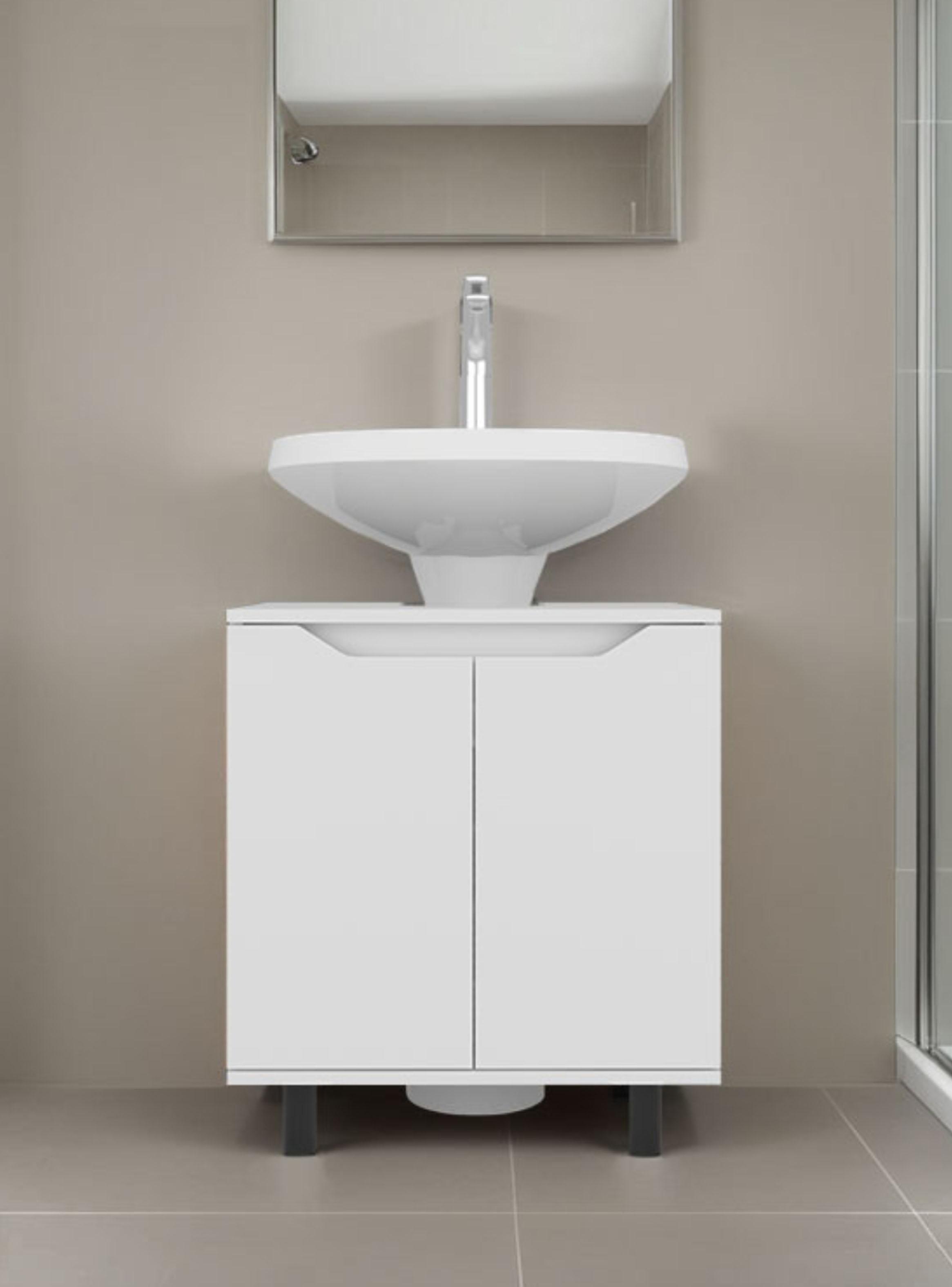 Mueble para Lavamanos Marlo 2 Puertas Blanco-4