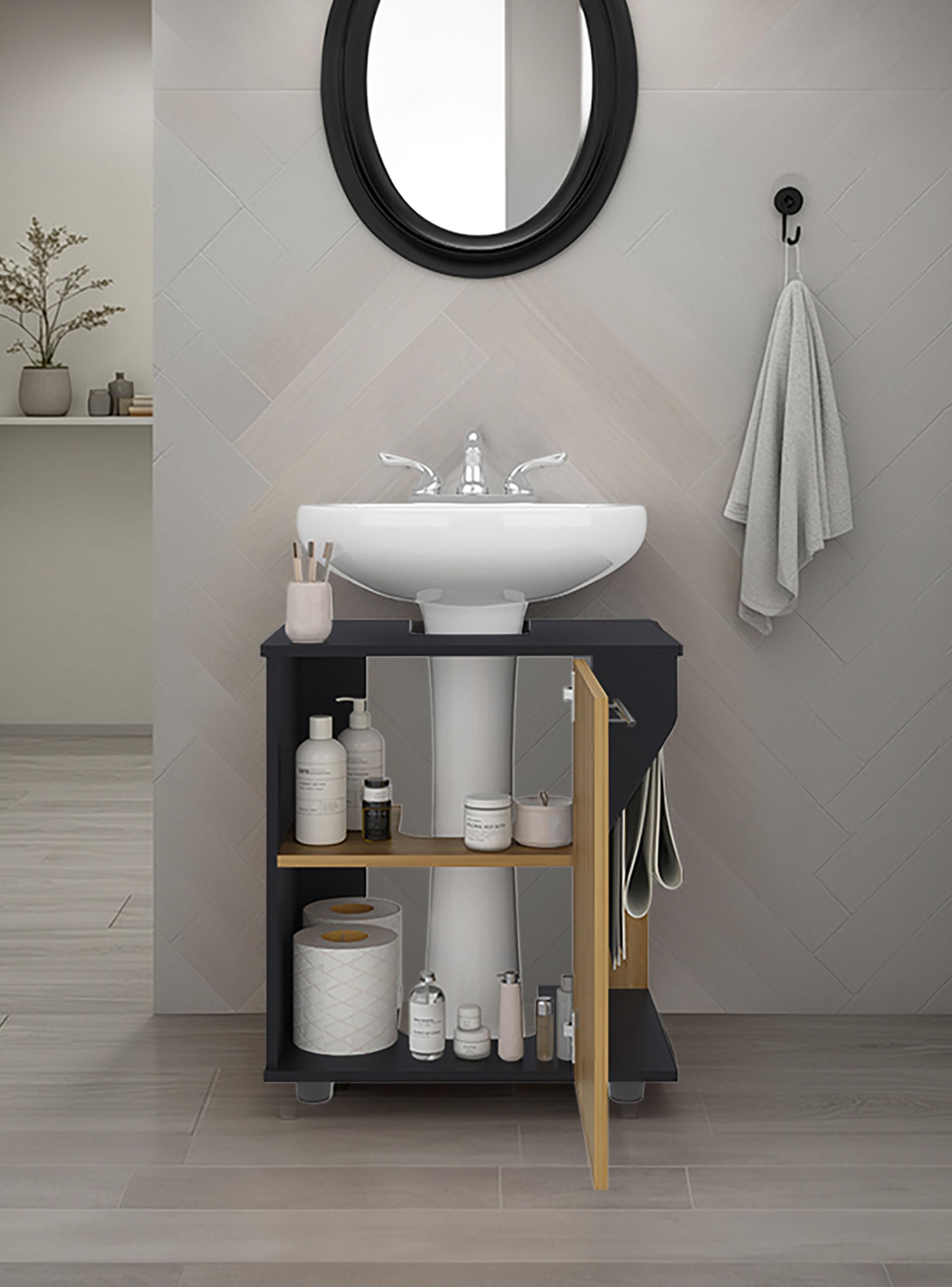 Mueble para Lavamanos Phillips 1 Puerta Wengue Y Fresno-5