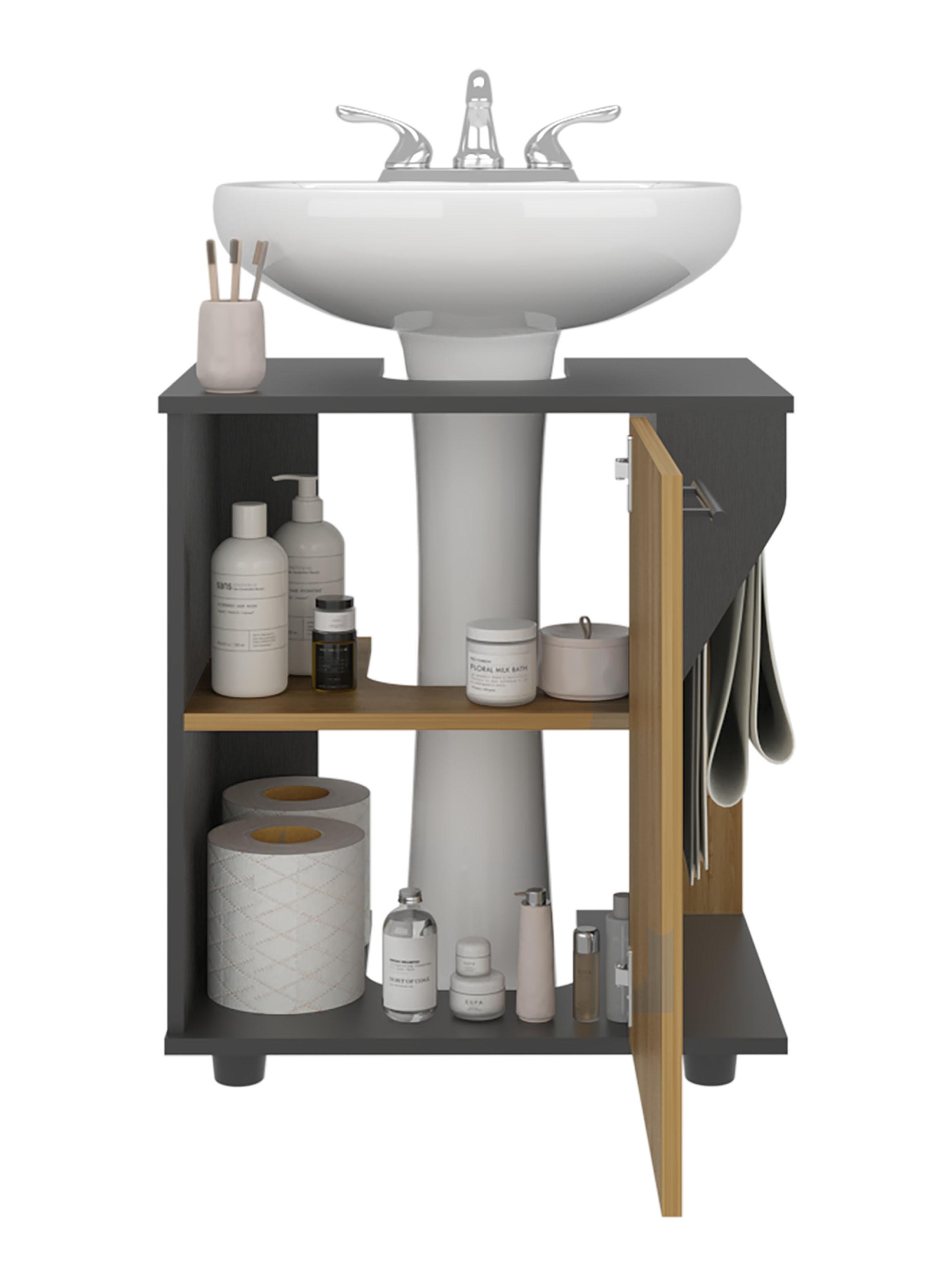 Mueble para Lavamanos Phillips 1 Puerta Wengue Y Fresno-3