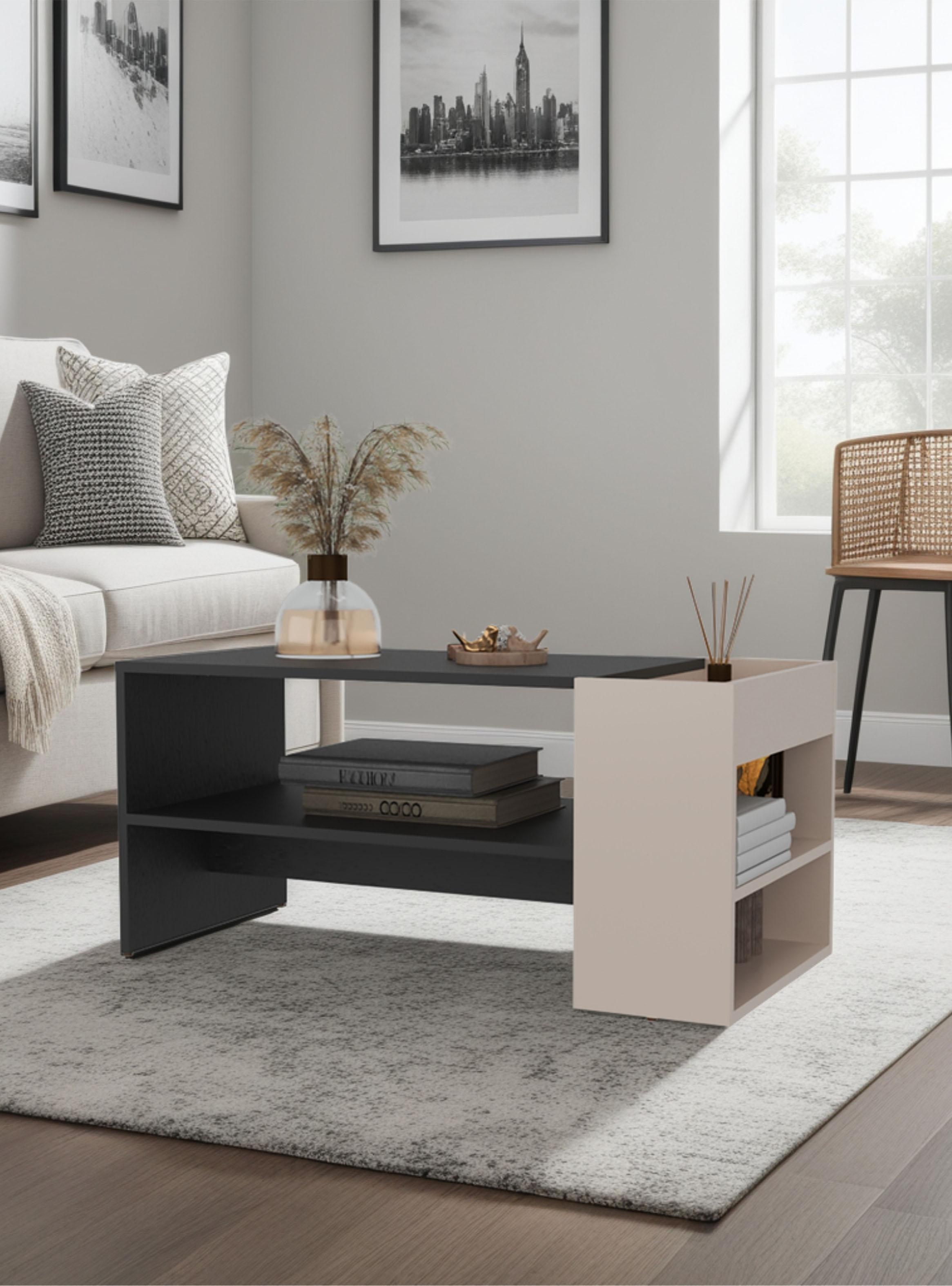 Mesa de Centro Adel 42x91x45 cm Capri y Wengue-4