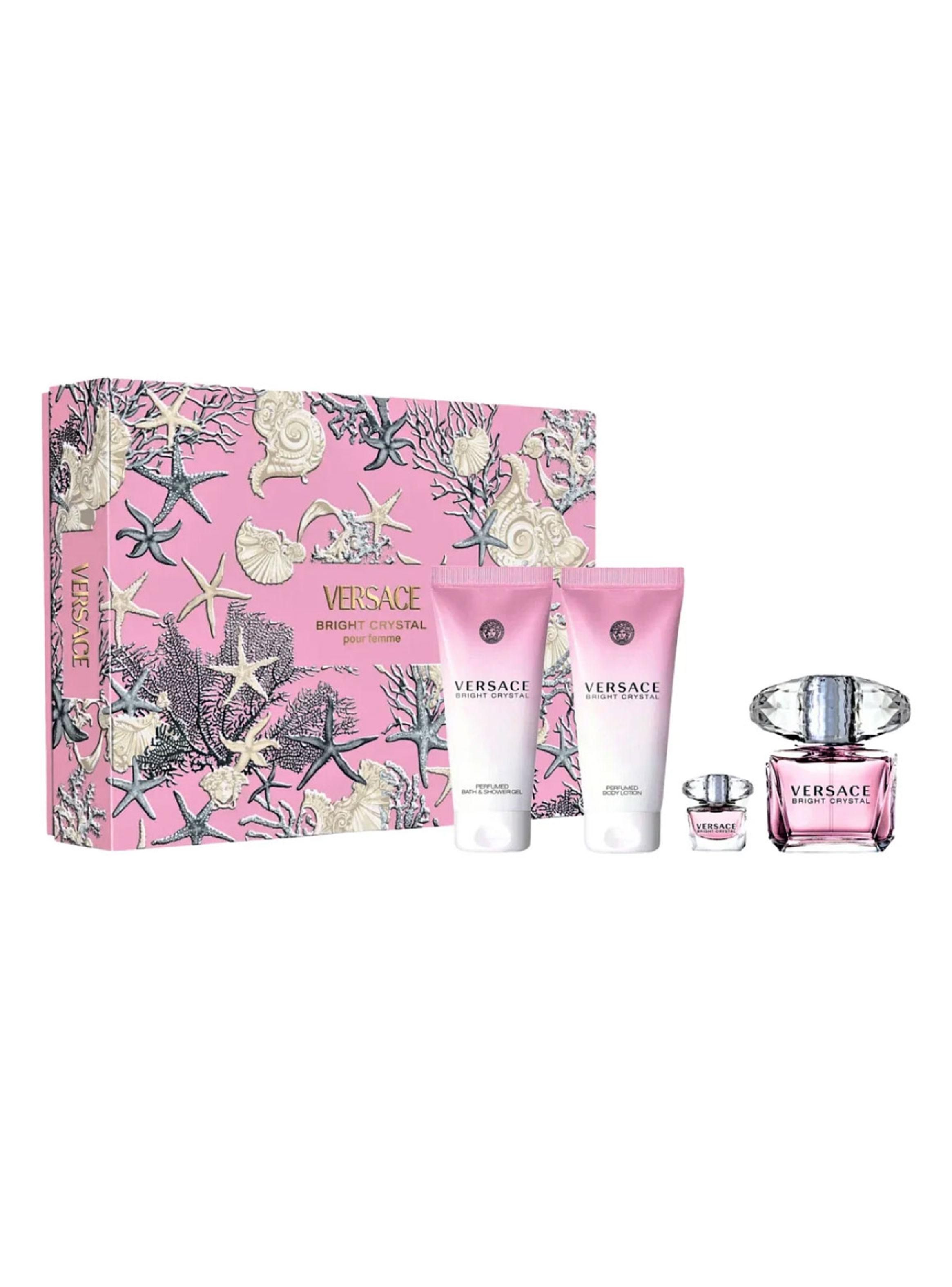 Set Perfume Bright Crystal EDT Mujer 90 ml + Body Lotion 100 ml + Shower Gel 100 ml + Mini 5ml-1