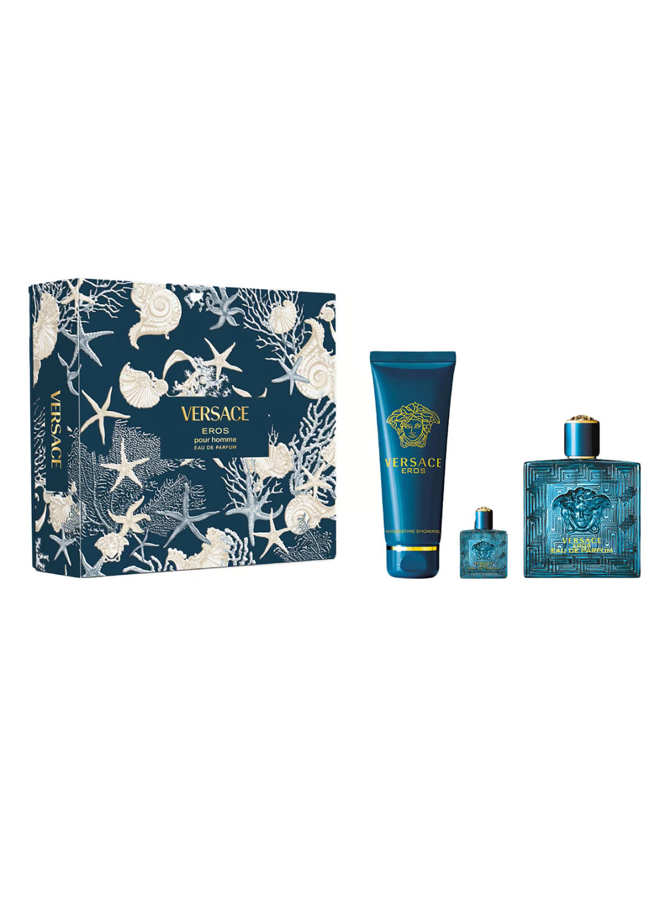 Set Perfume Eros EDP Hombre 100 ml + Shower Gel 100 ml + Mini 5 ml-1