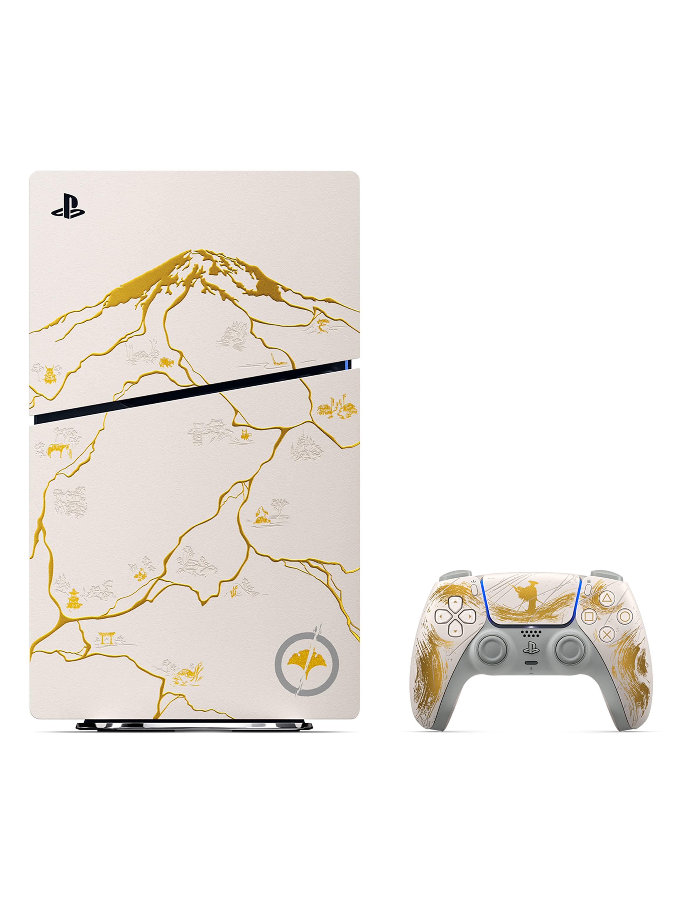 Consola PS5 Disco Edición Limitada Oro de Ghost of Yōtei-1