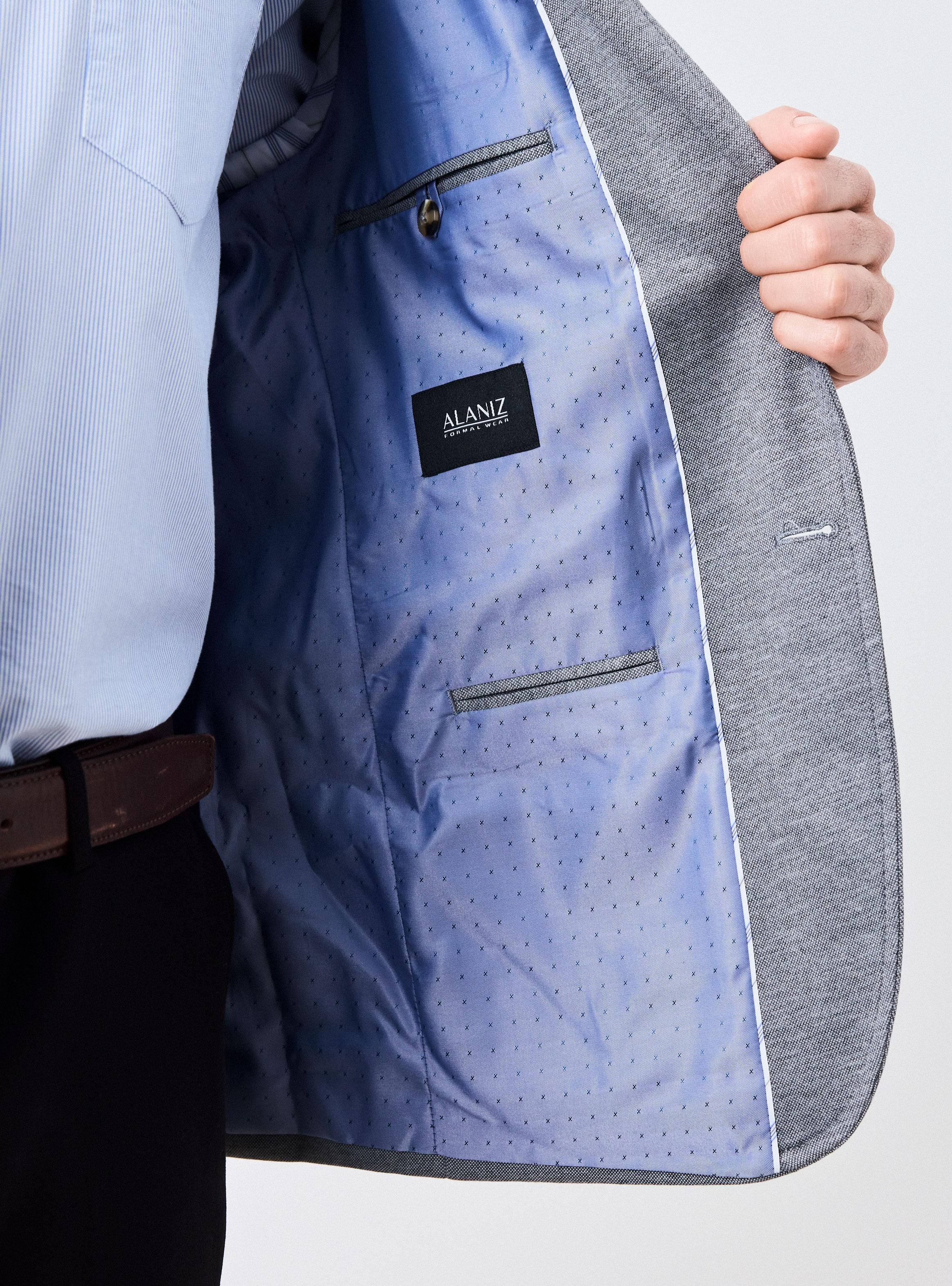 Vestón Recto Slim Fit Tela Knit-3