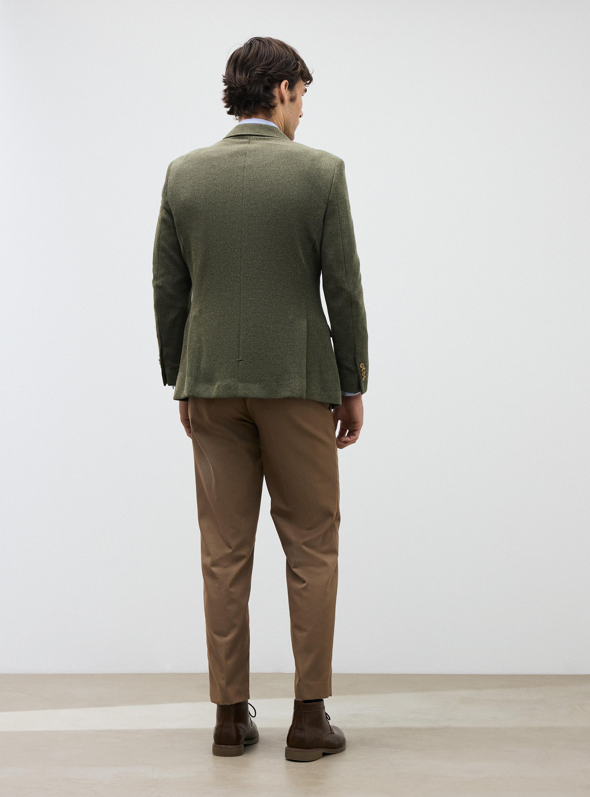 Vestón Recto Tela Knit Slim Fit-5