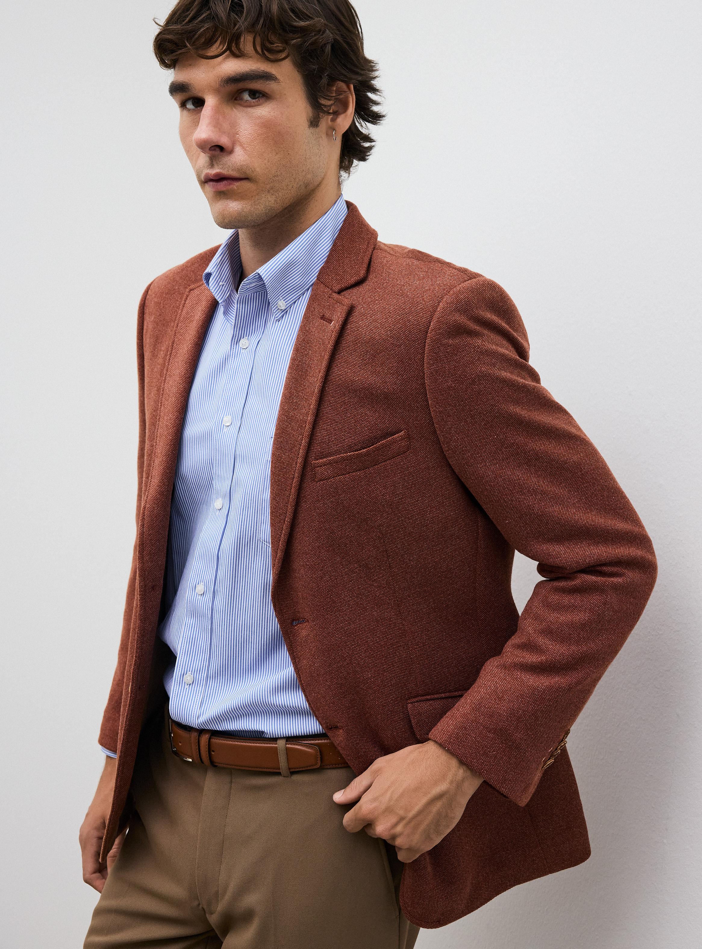 Vestón Recto Knit Slim Fit-3