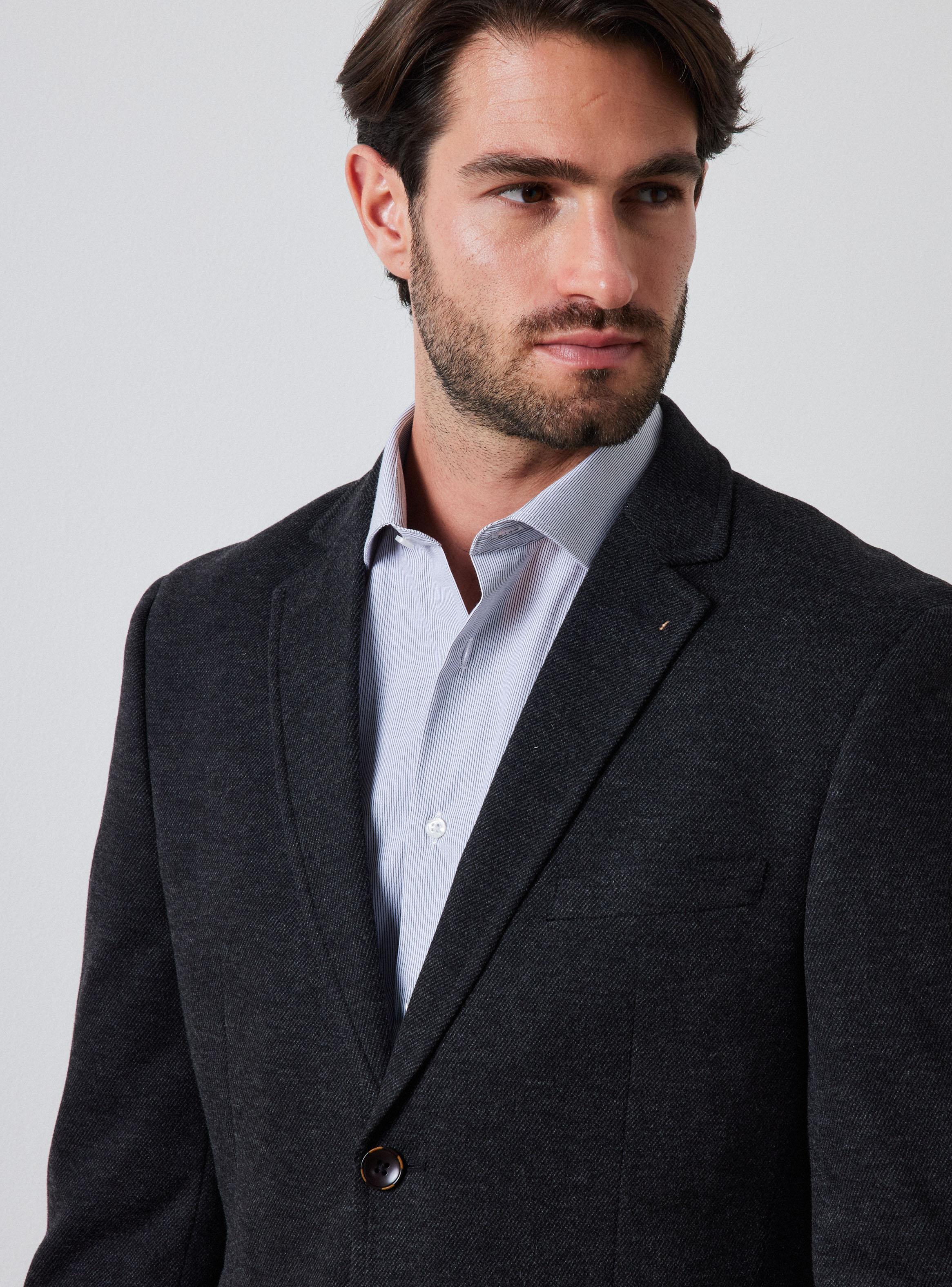 Vestón Recto Slim Fit Texturado-2