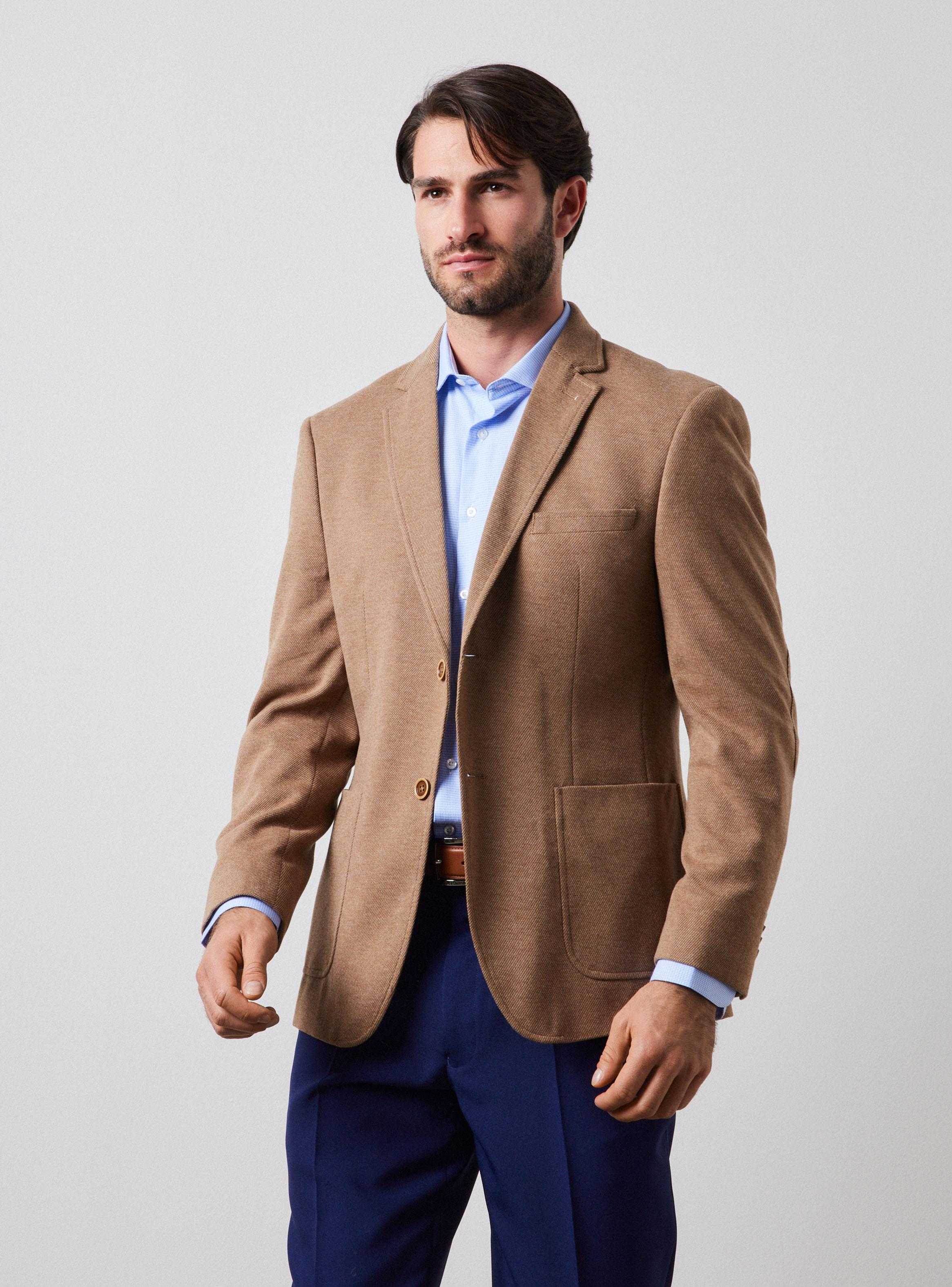 Vestón Recto Slim Fit Texturado-0
