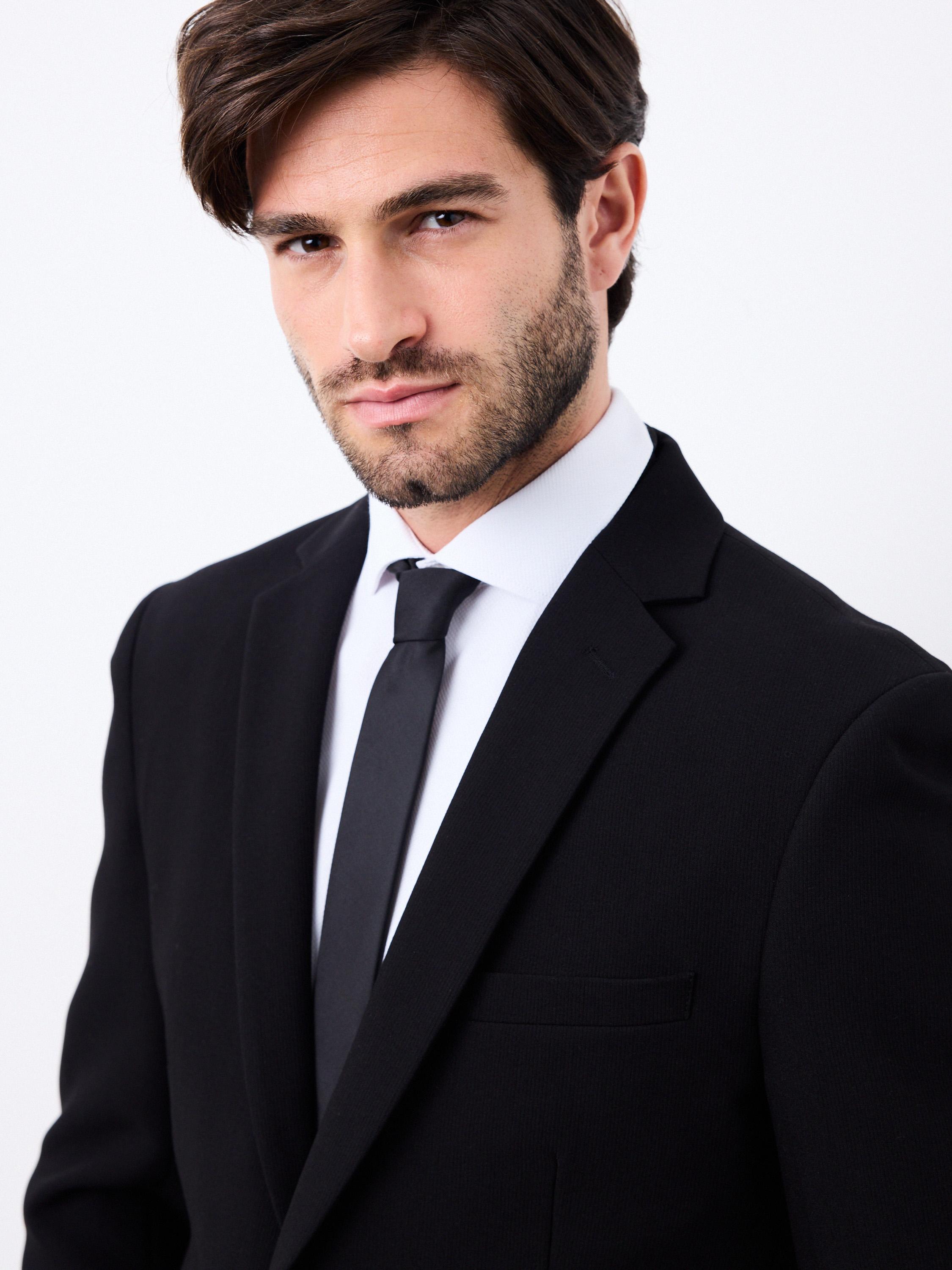 Traje Recto Texturado Doble Tapa-2