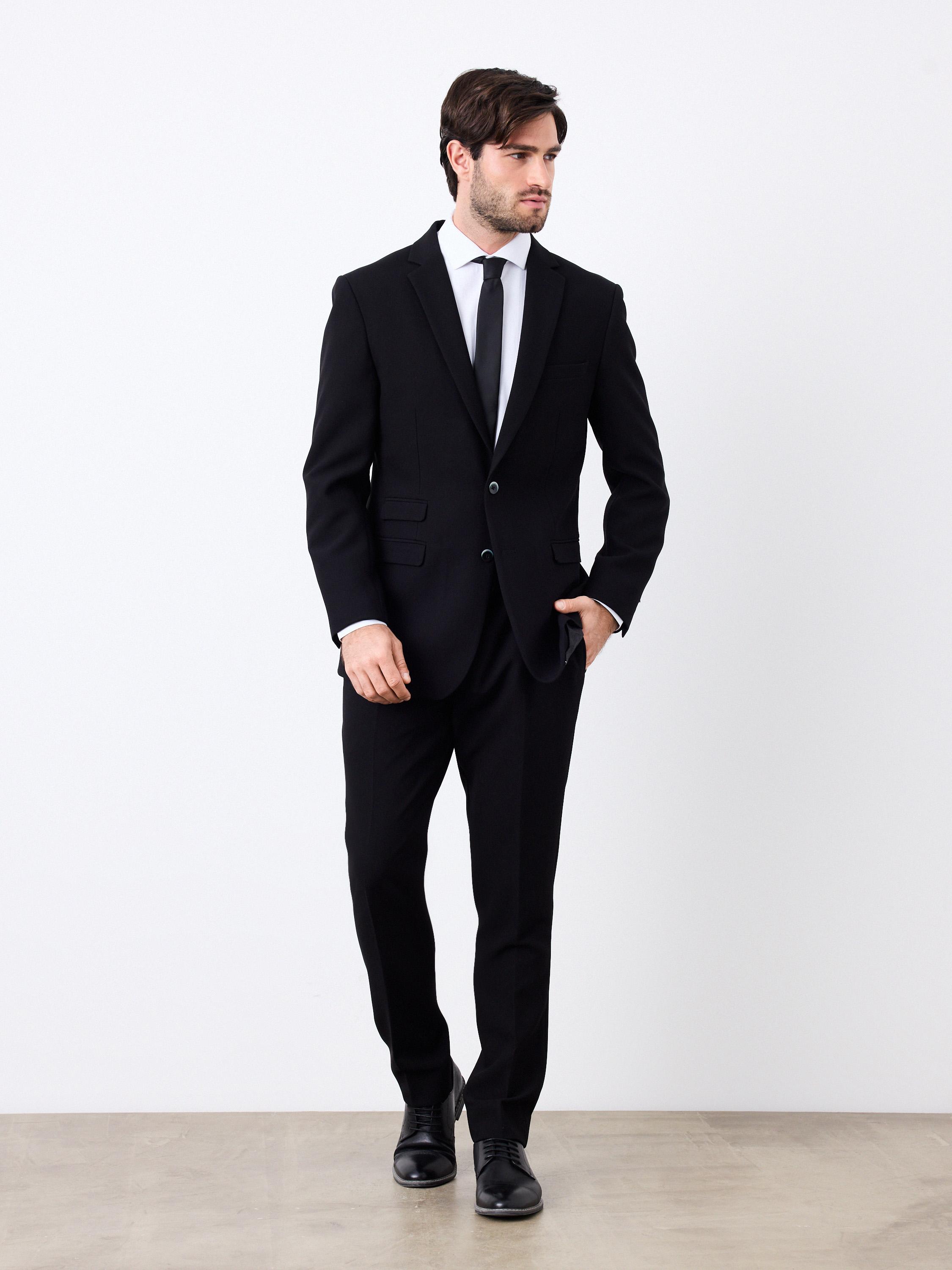 Traje Recto Texturado Doble Tapa-4