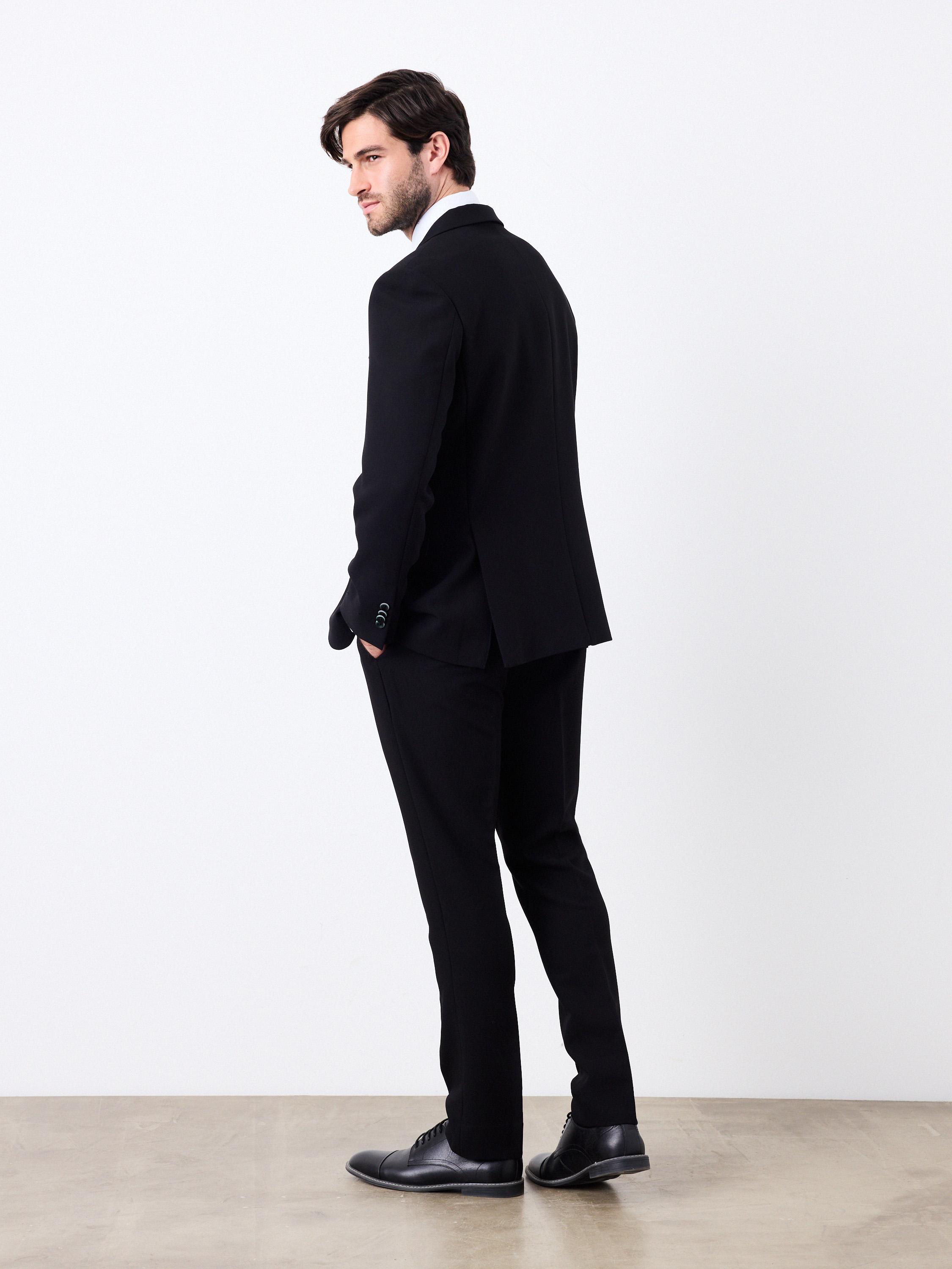 Traje Recto Texturado Doble Tapa-5