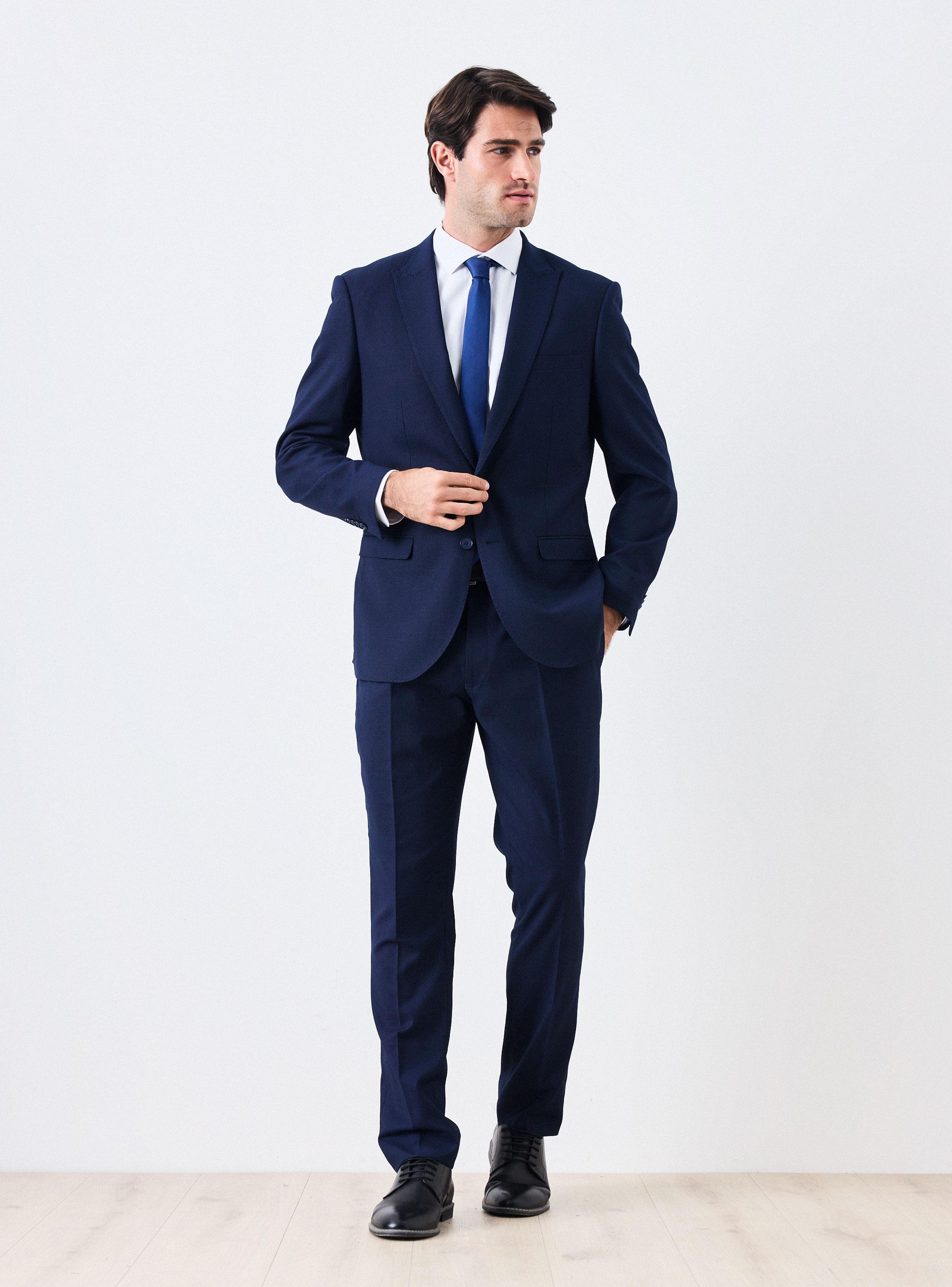 Traje Recto Texturado Doble Tapa Slim Fit-4