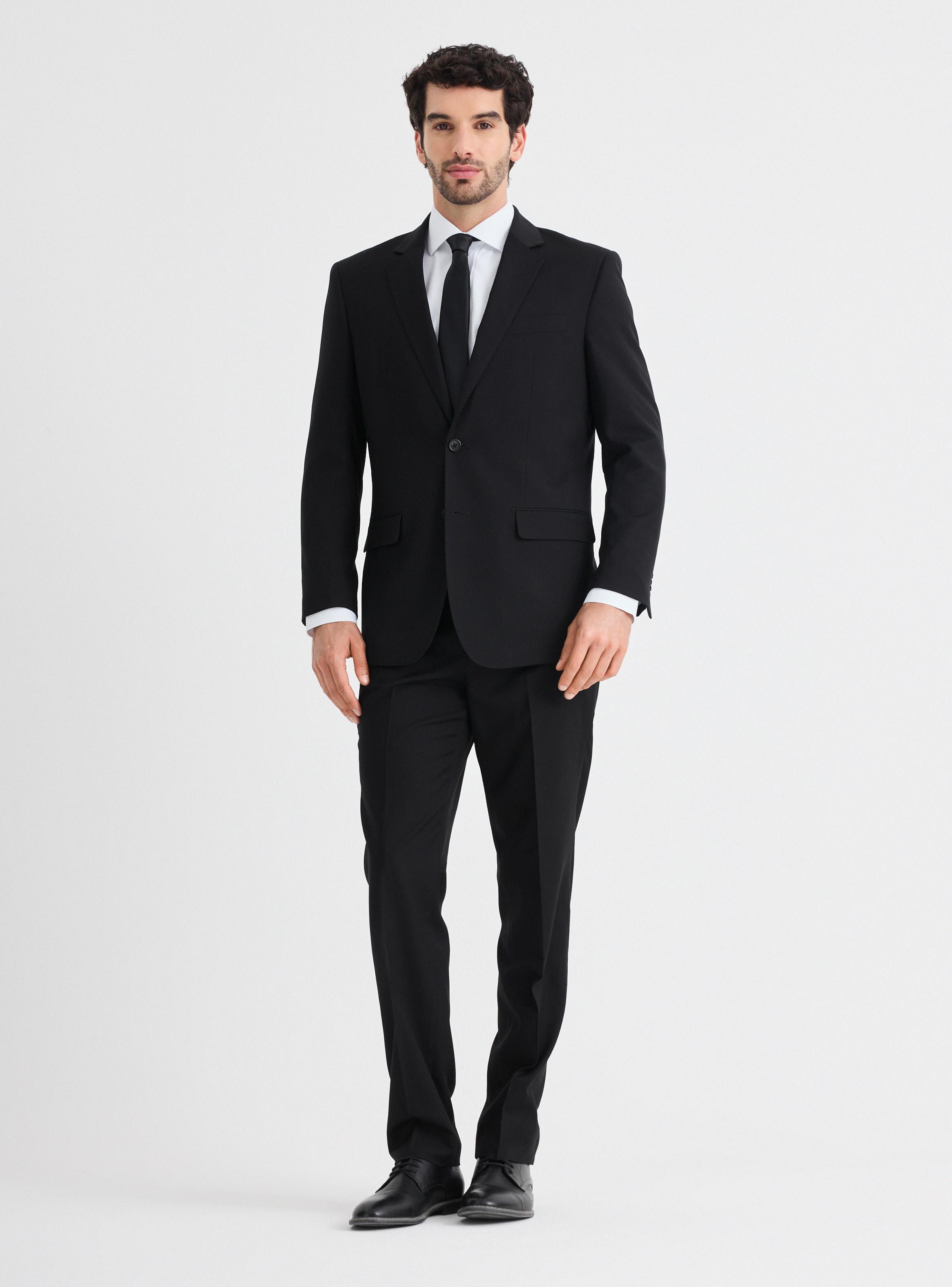 Traje Recto Fantasía Lana Polyester-4