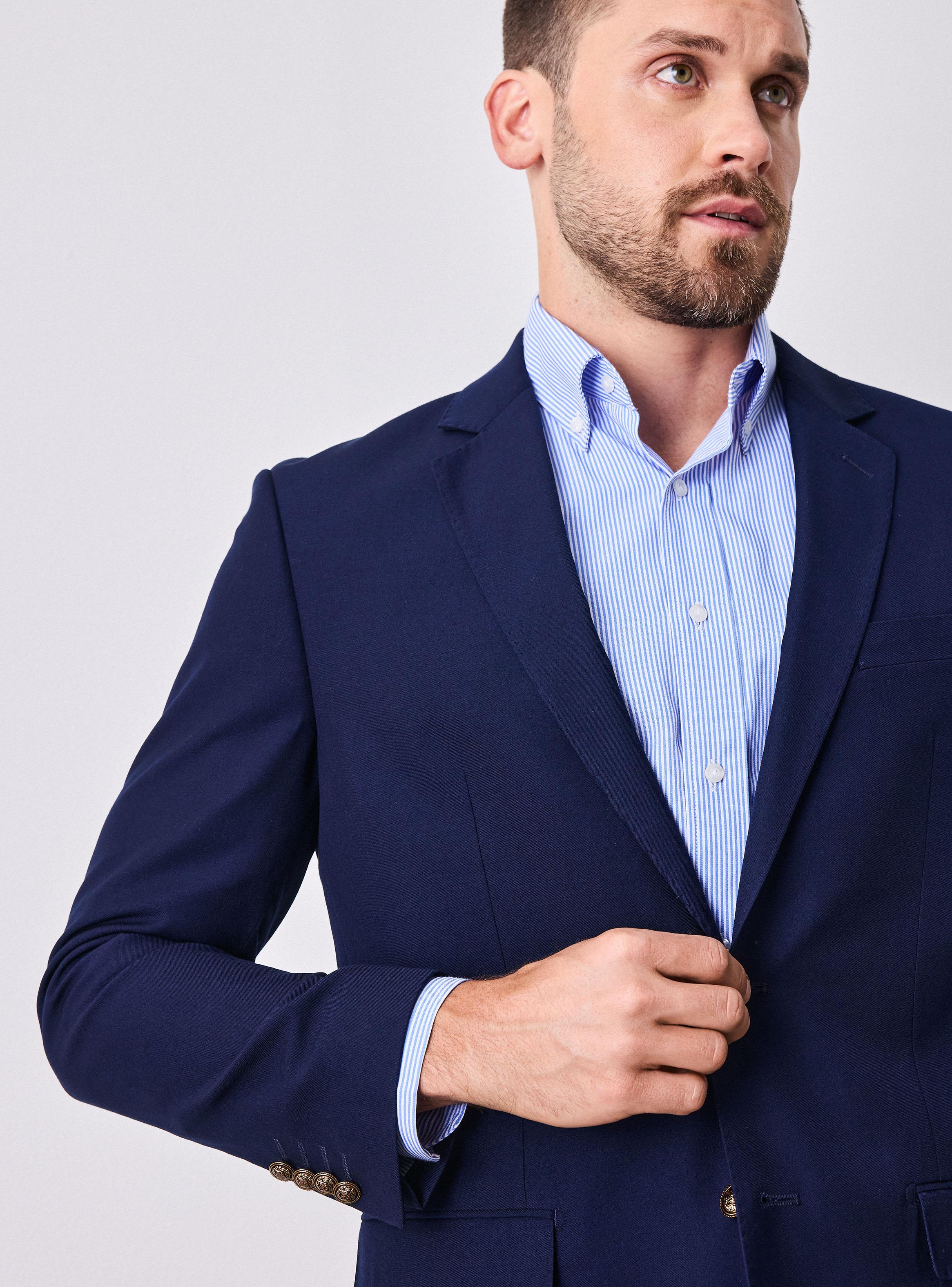 Vestón Botón Metálico Dorado-2