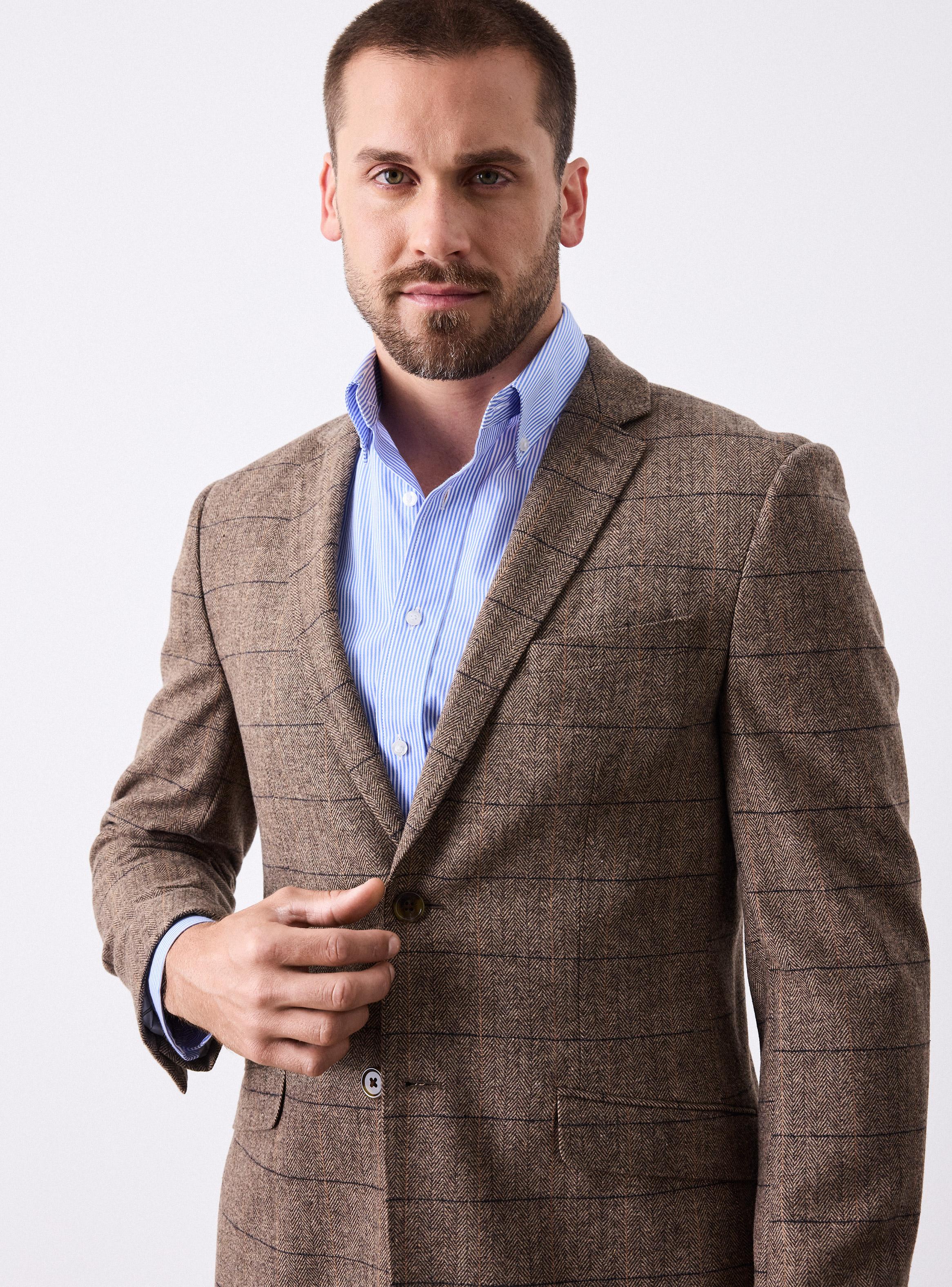 Vestón Recto Tweed con Coderas-2