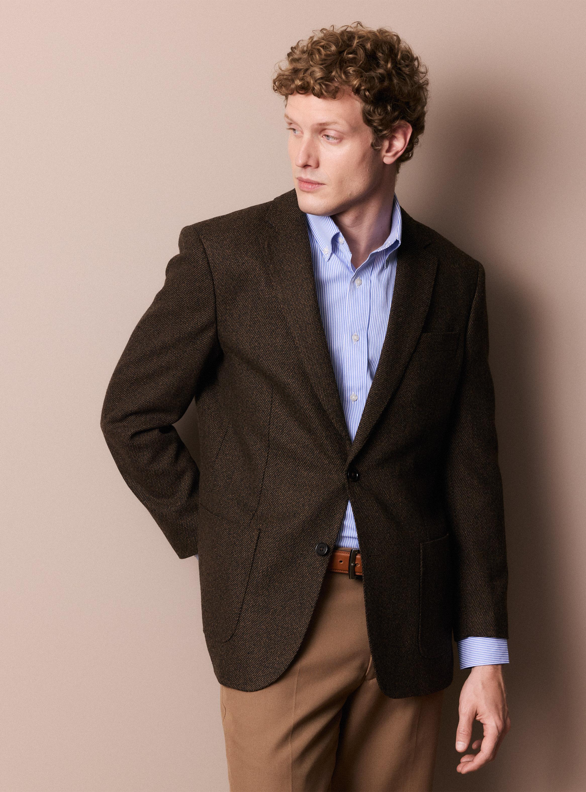 Vestón Tweed Bolsillos de Parche-0