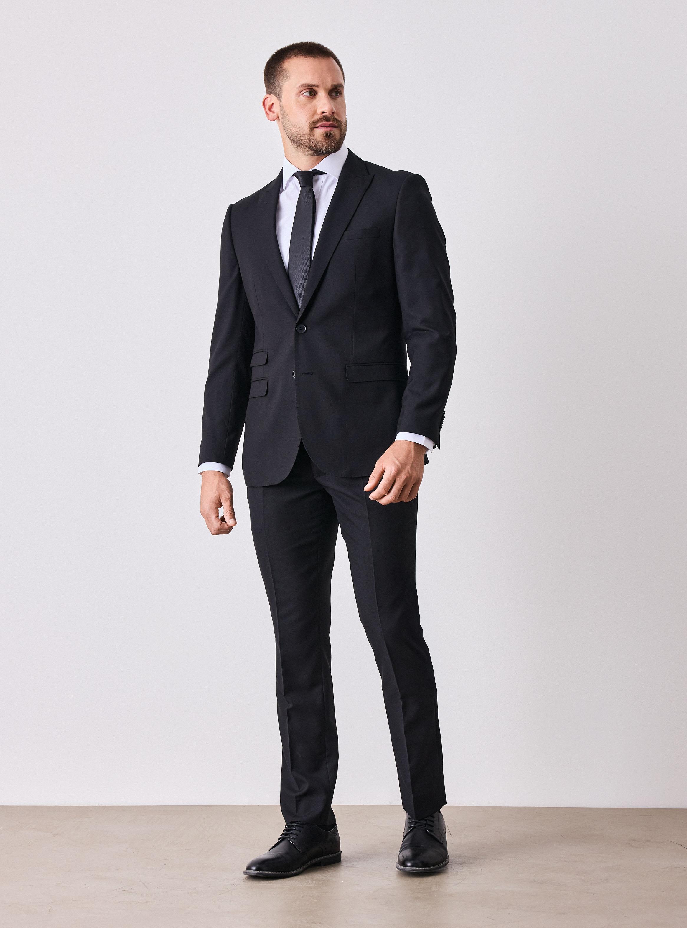 Traje Recto Fantasia Slim Fit Solapa En Punta-4