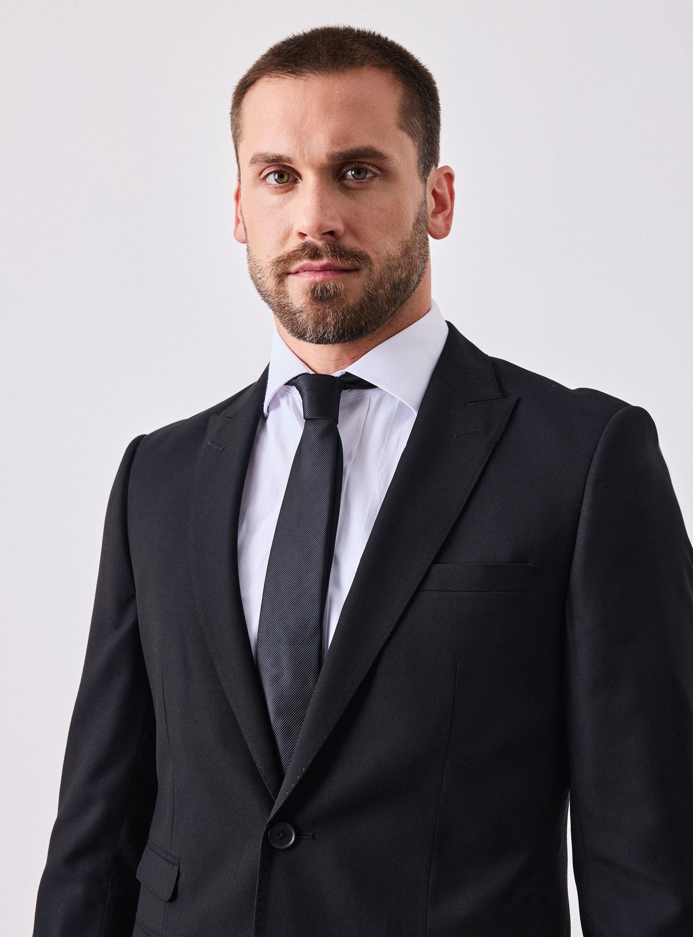 Traje Recto Fantasia Slim Fit Solapa En Punta-2