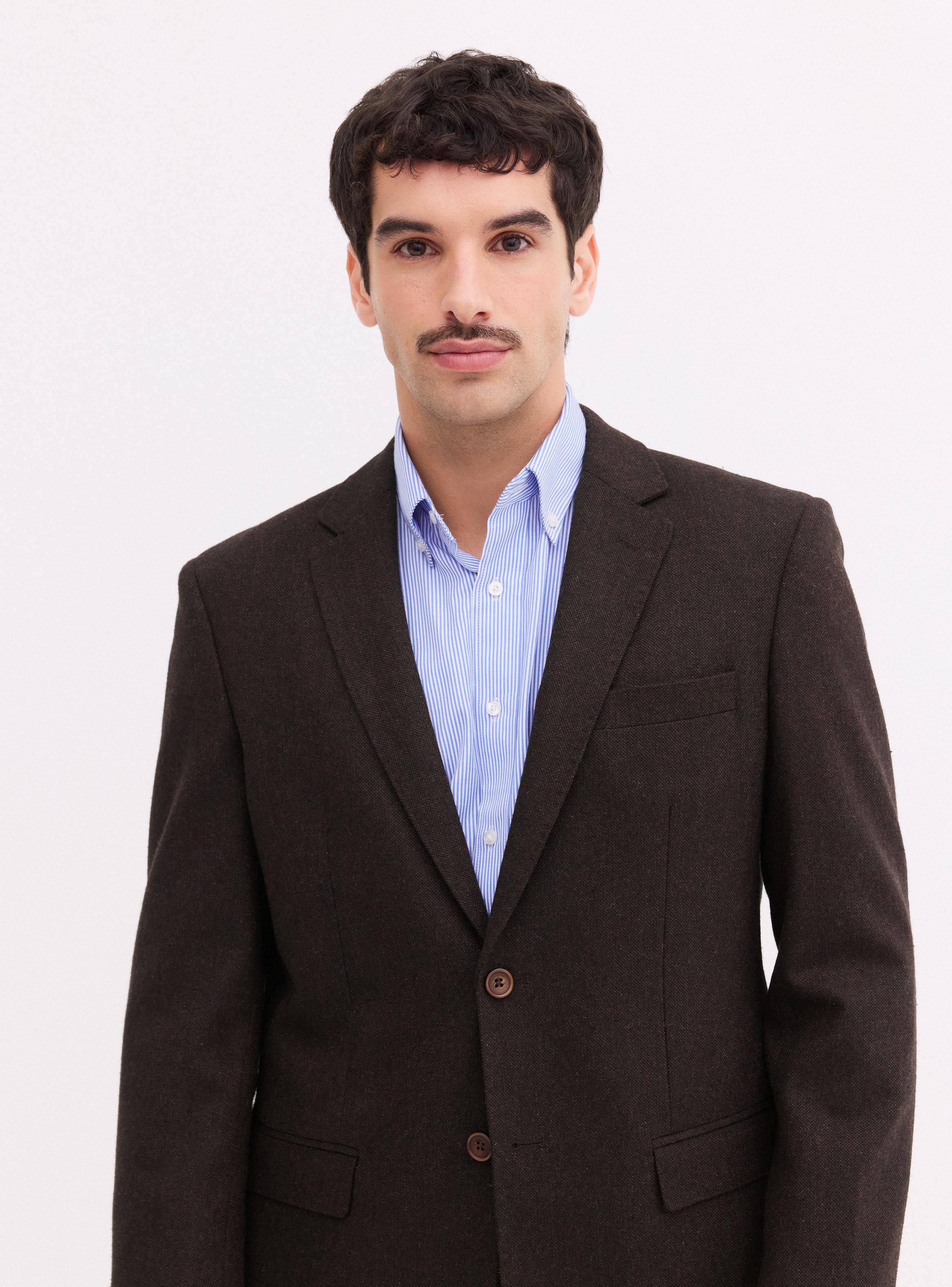 Vestón Recto en Tweed Regular Fit-3