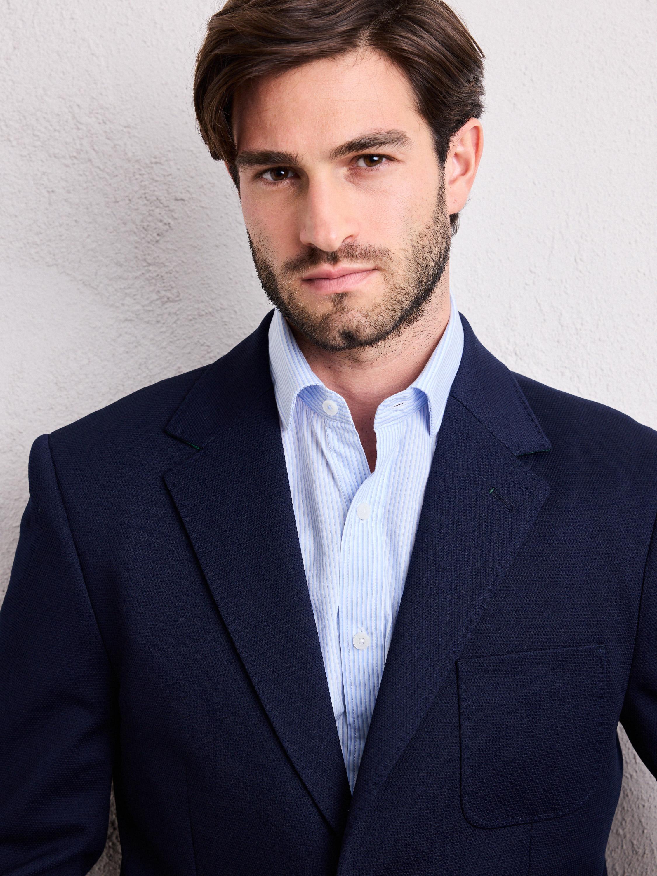 Vestón Recto Solapa Vulta en Punta Texturado-2