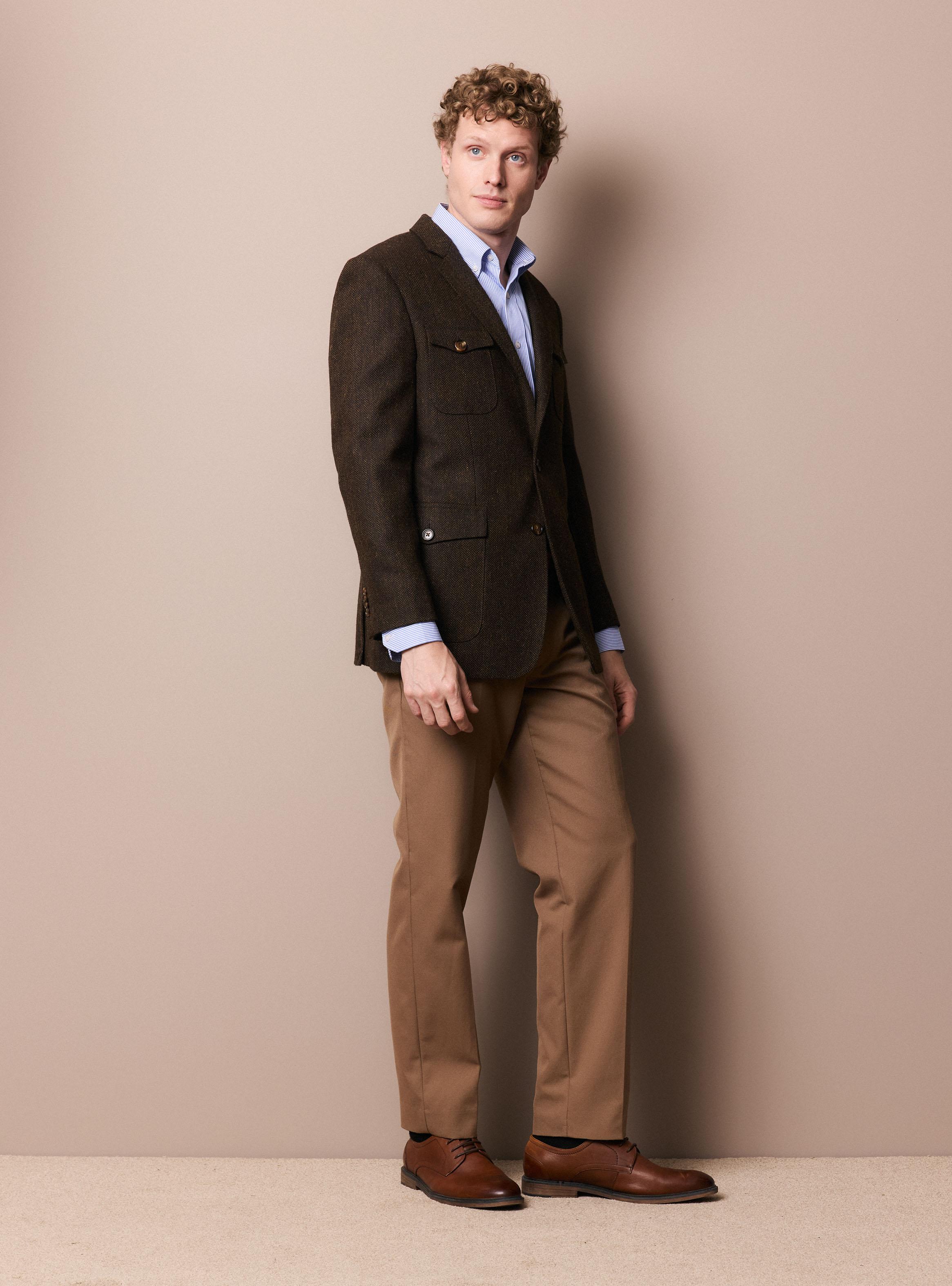 Vestón Recto En Tweed Espigado-4