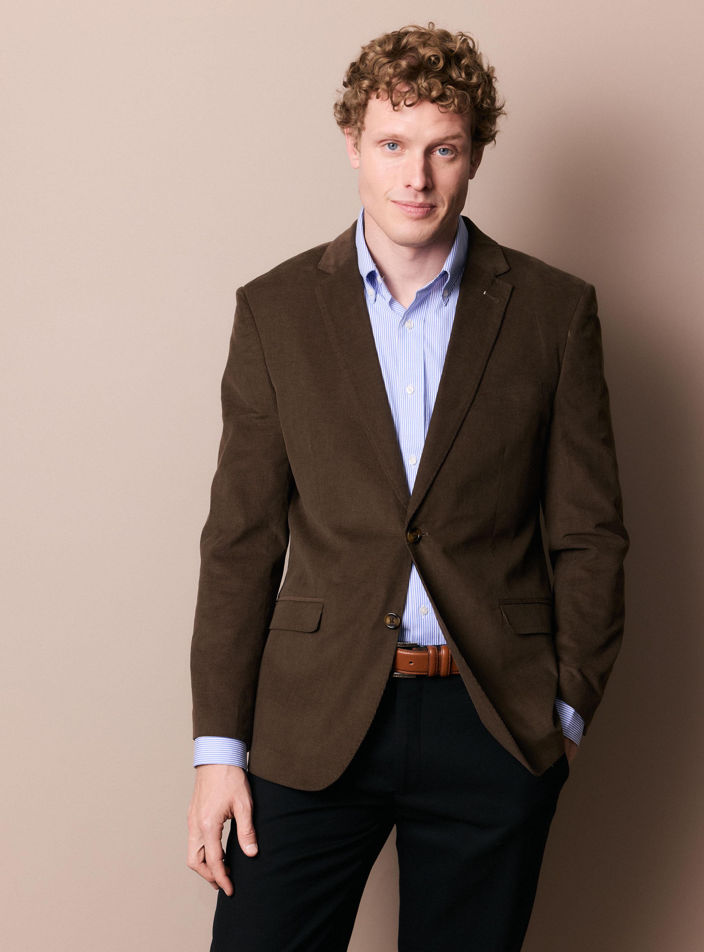 Vestón Recto Cotelé Slim Fit-0