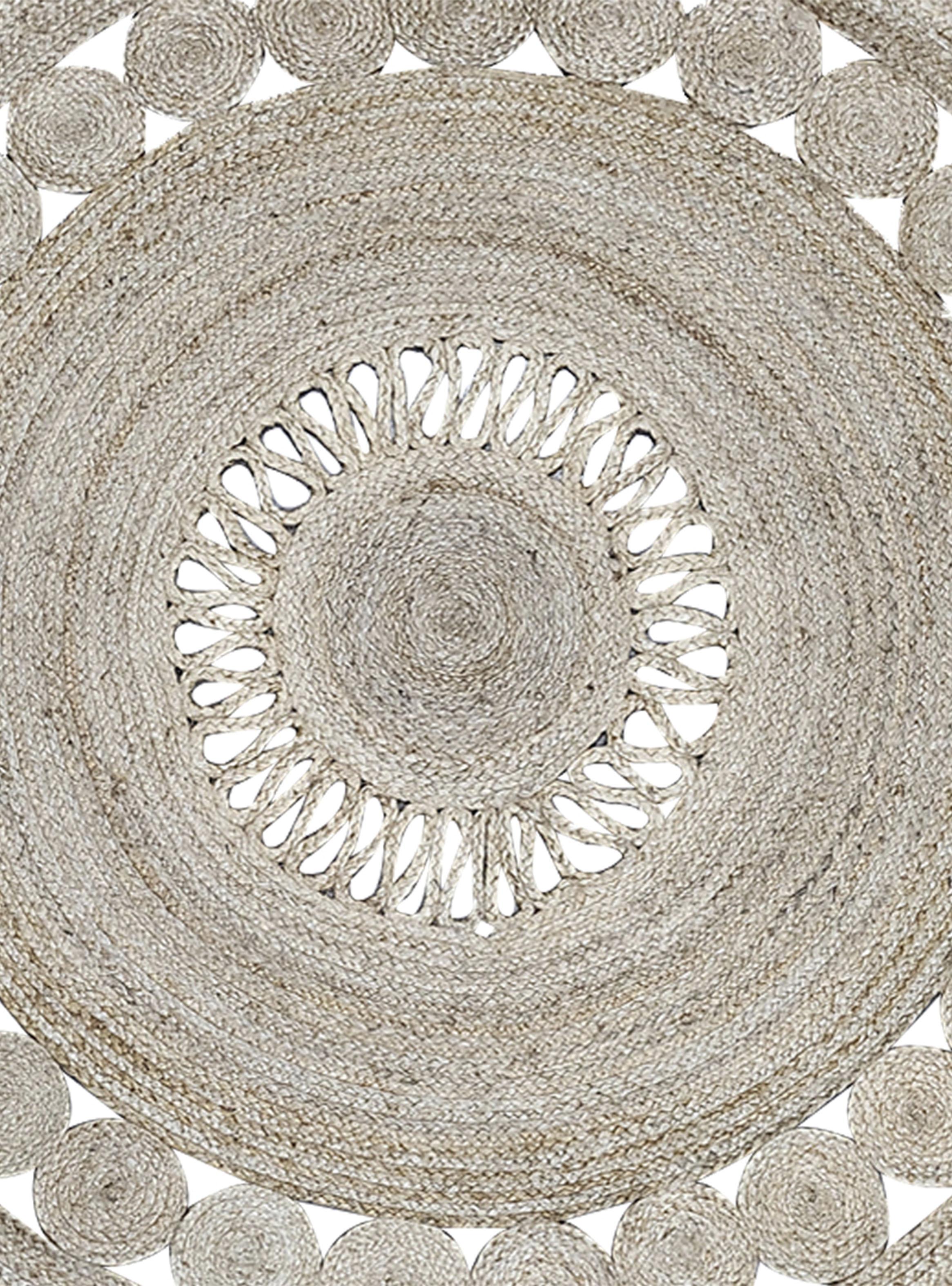 Alfombra Yute Braided Red 200  cm-1