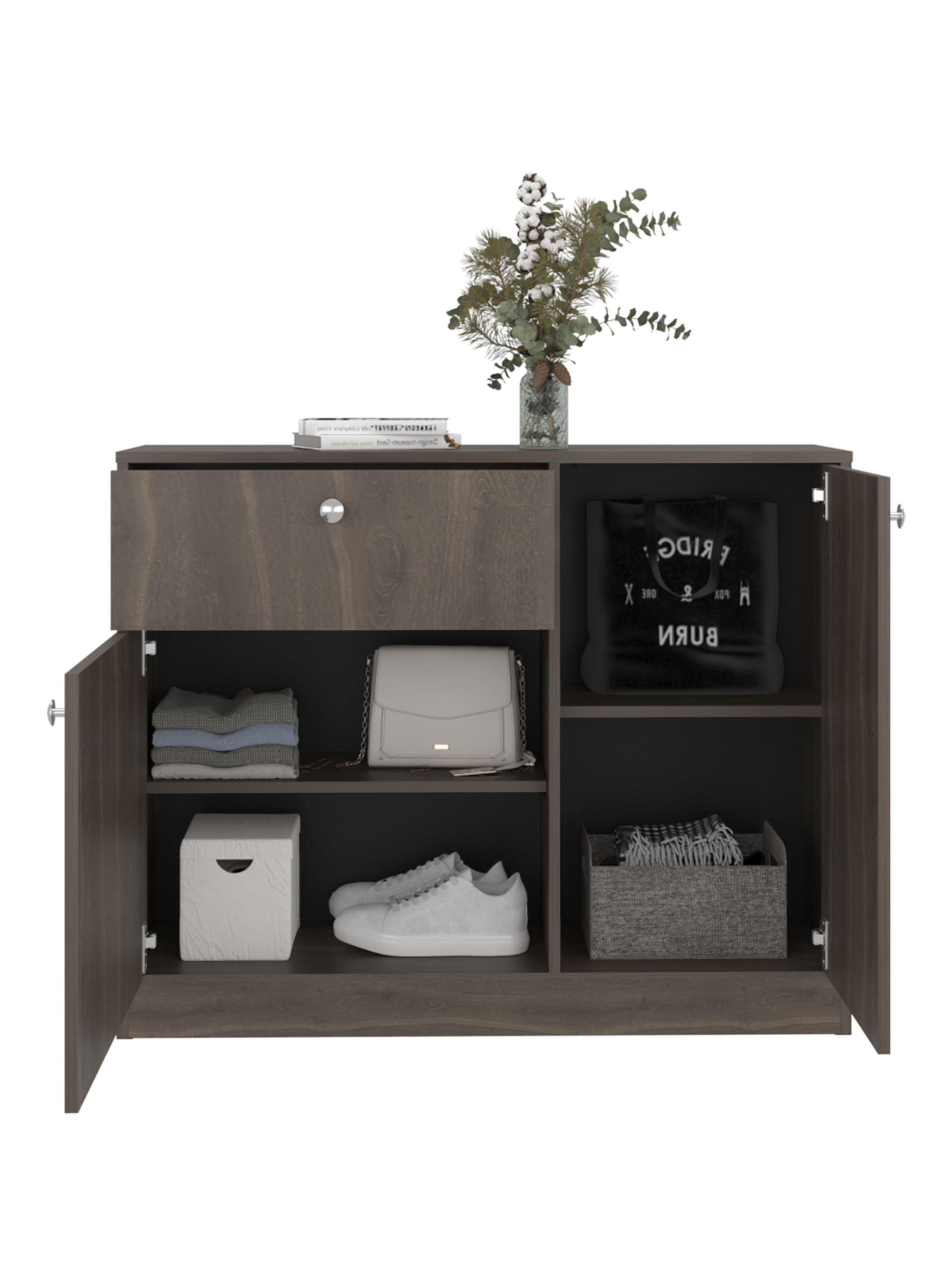 Cómoda Praga 1 Cajón 2 Puertas Milan 80x100x30.2 cm-2