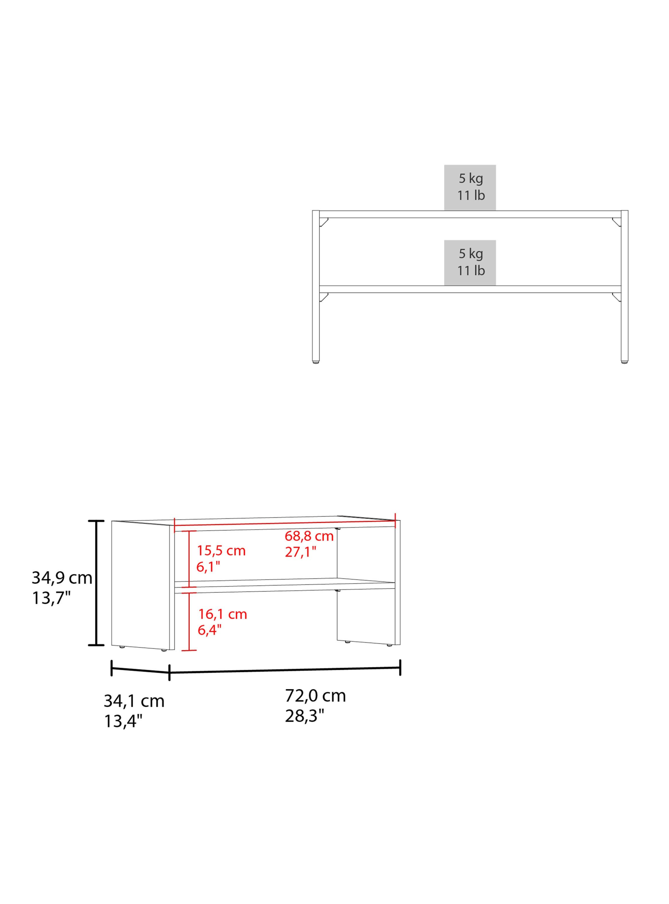 Módulo Zapatero Z-72 Apilable Fresno 34.9x72x34.1 cm-1