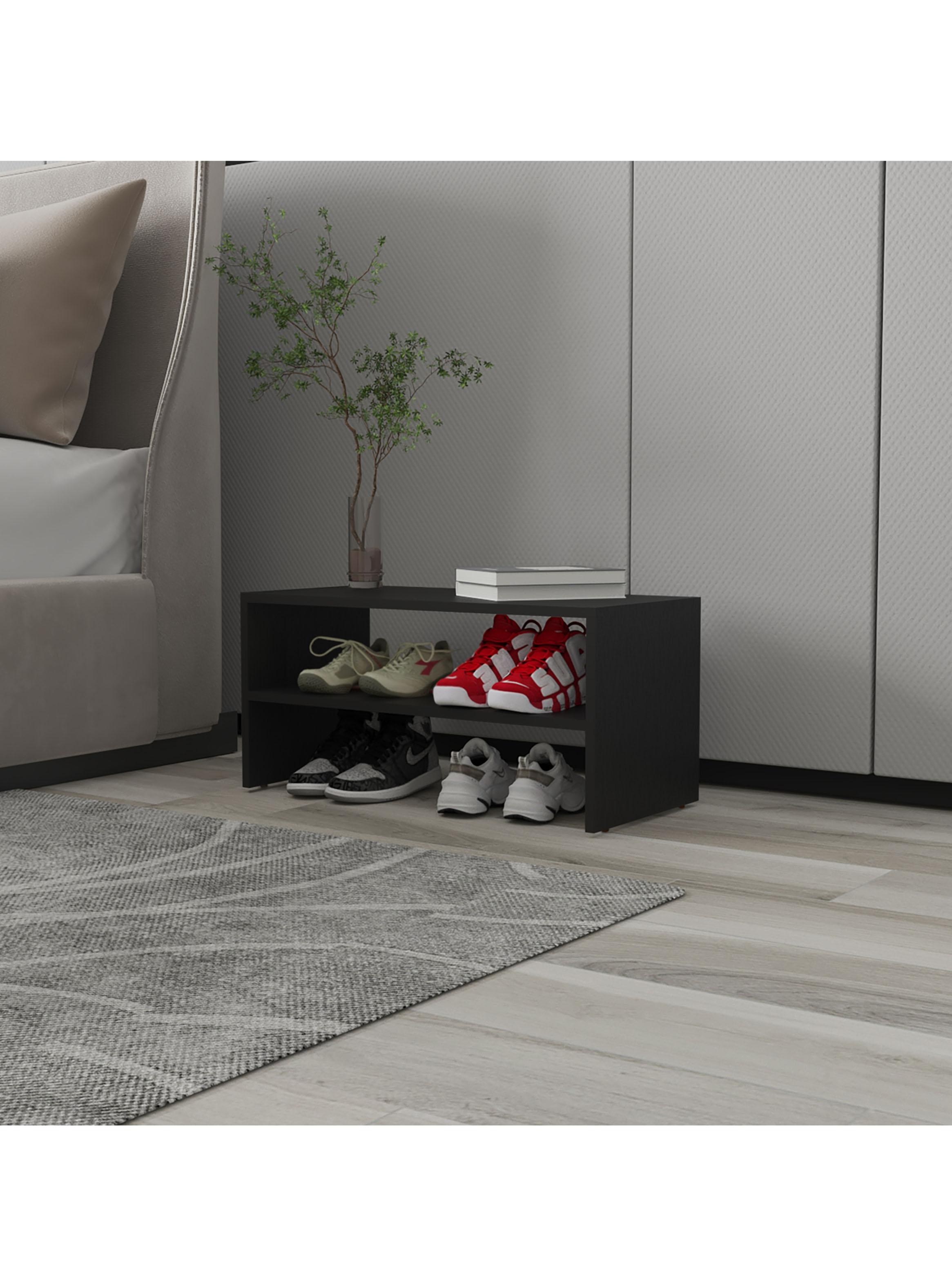 Módulo Zapatero Z-72 Apilable Negro 34.9x72x34.1 cm-4