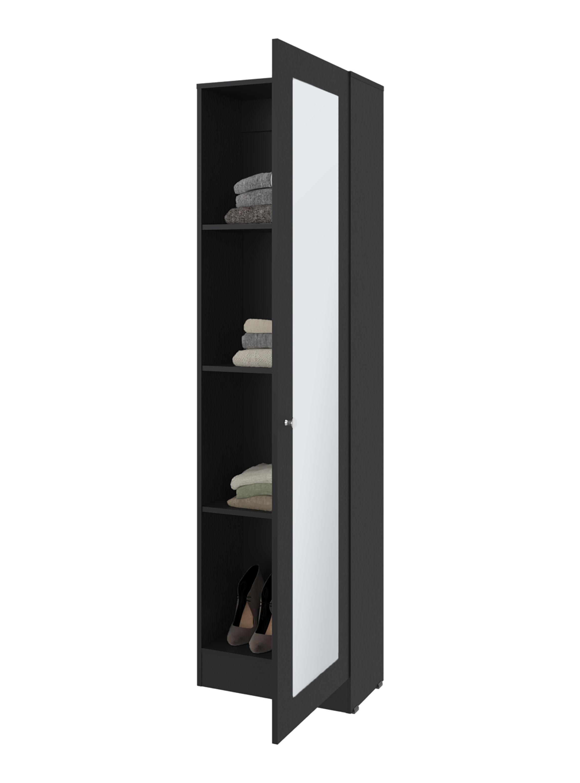 Clóset Praga 1 Puerta Con Espejo Wengue 180.1x49.1x30.2 cm-3
