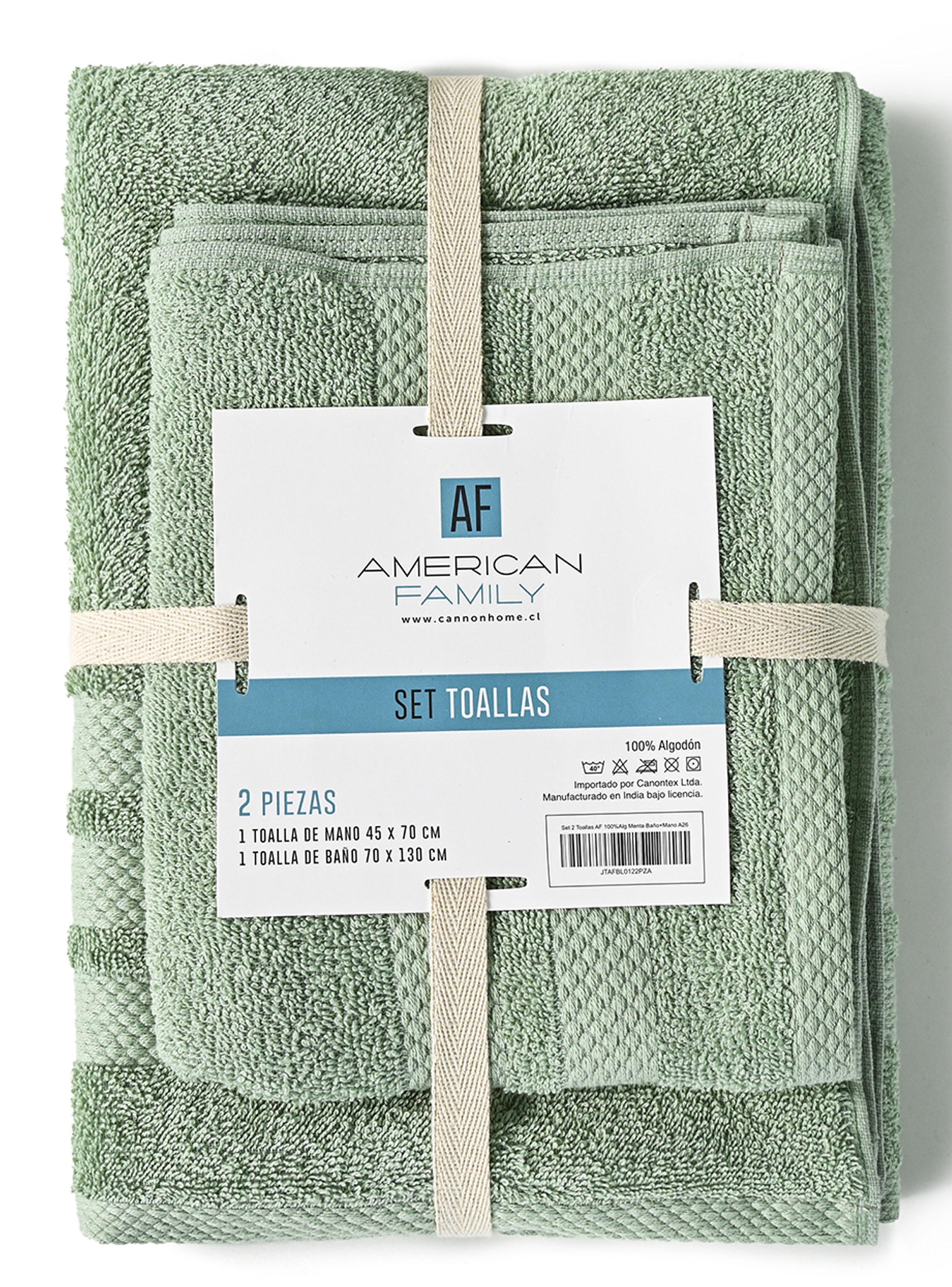 Set de 2 Toallas  Menta Algodón-3