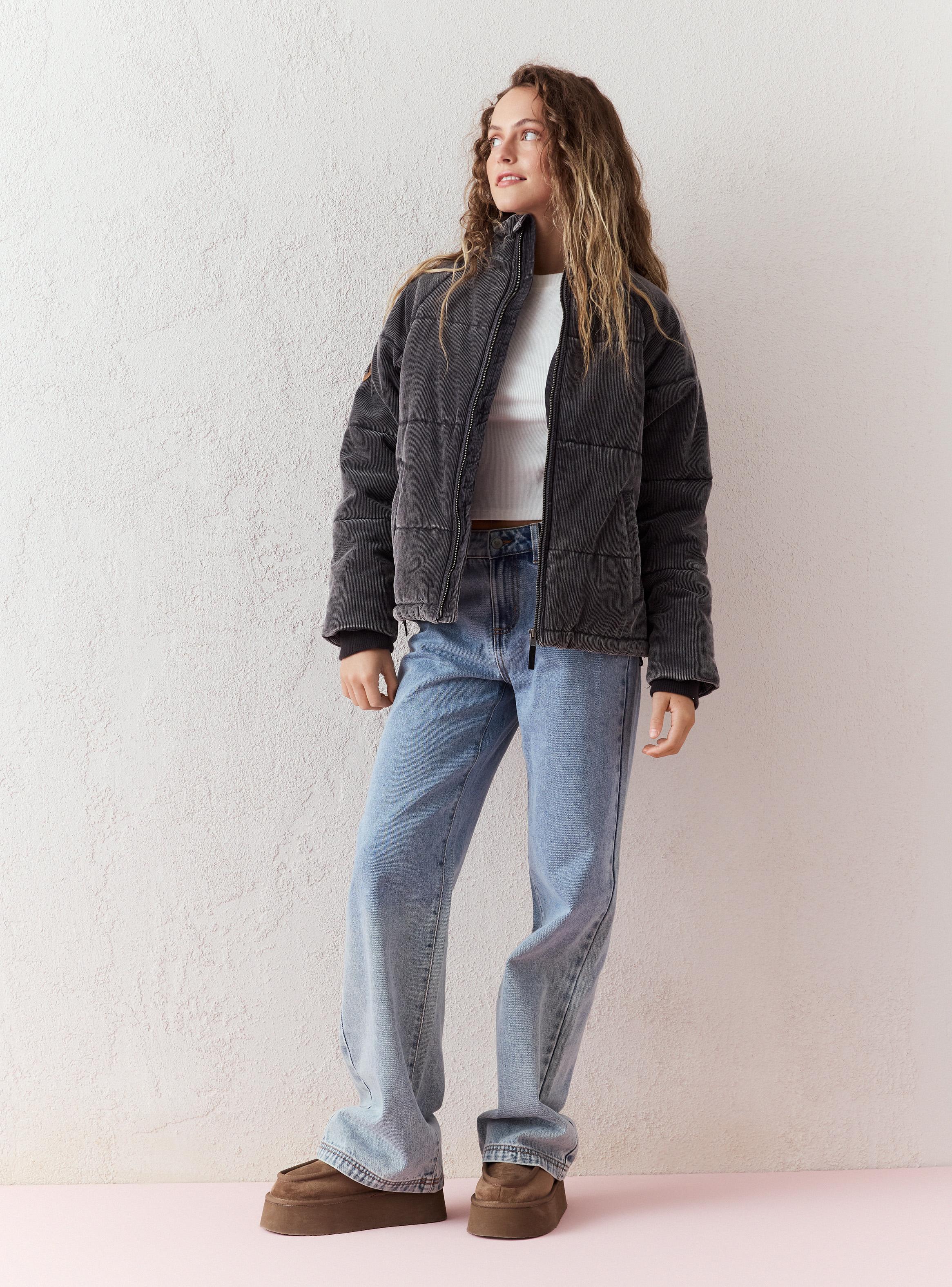 Parka Cotelé con Acid Wash-4