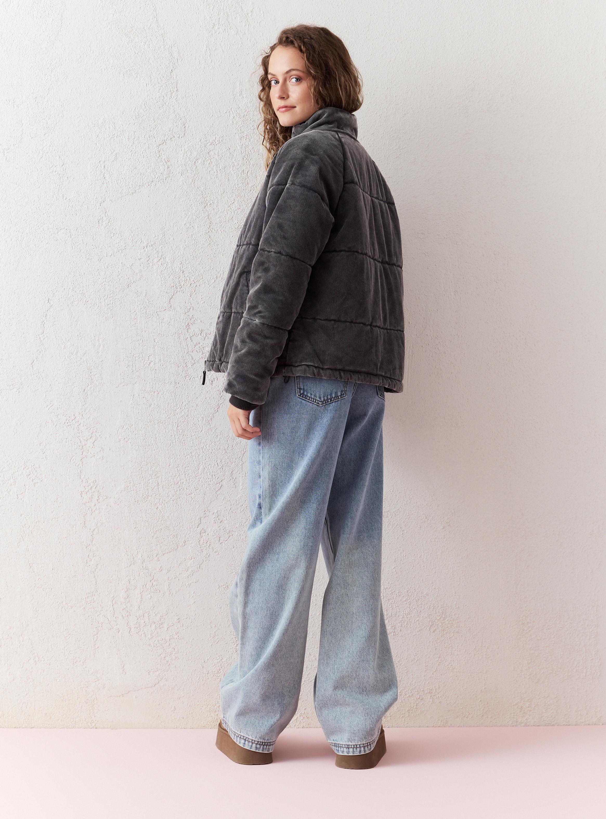 Parka Cotelé con Acid Wash-5