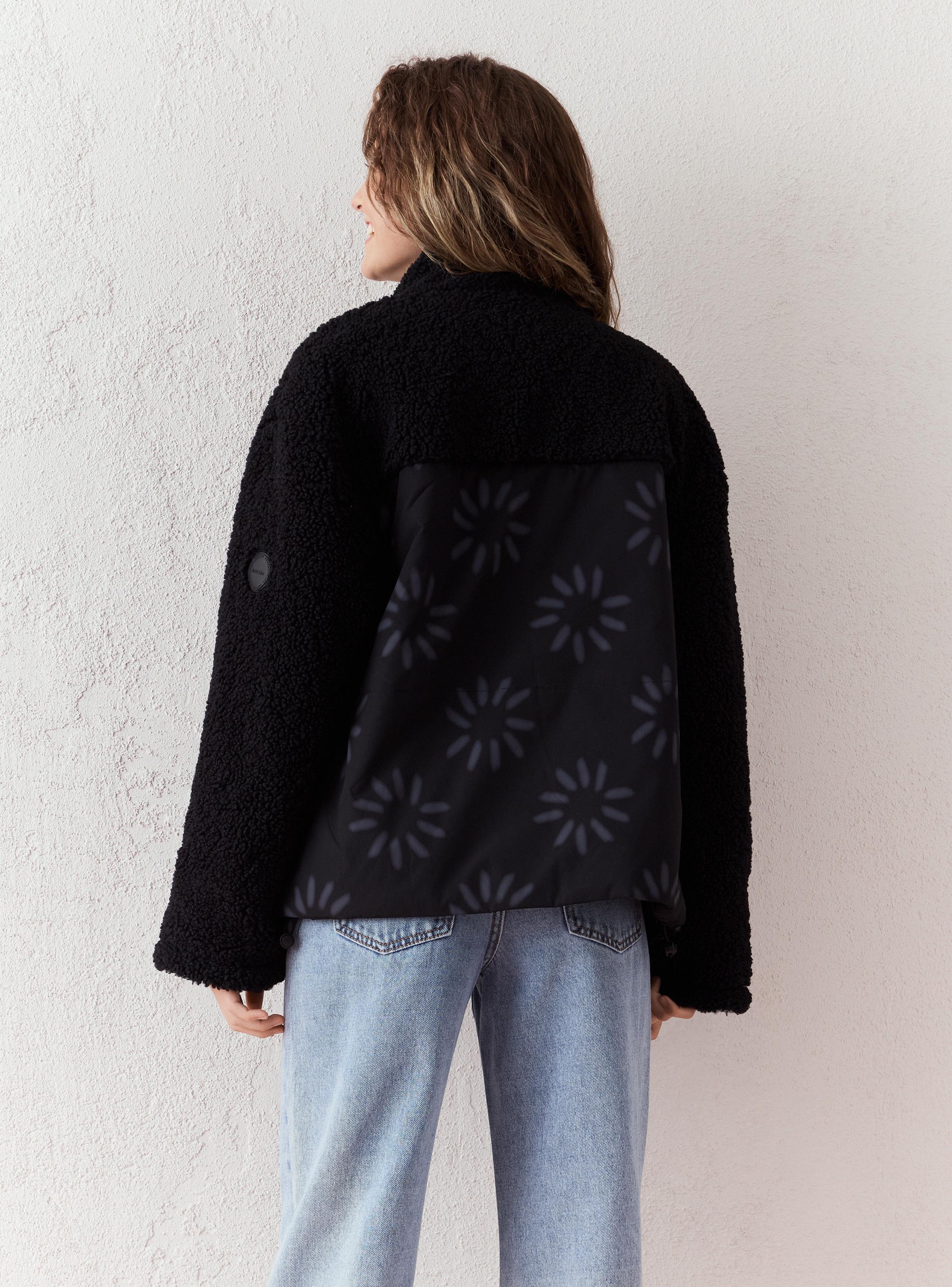 Chaqueta Sherpa con Detalles Nailon-1