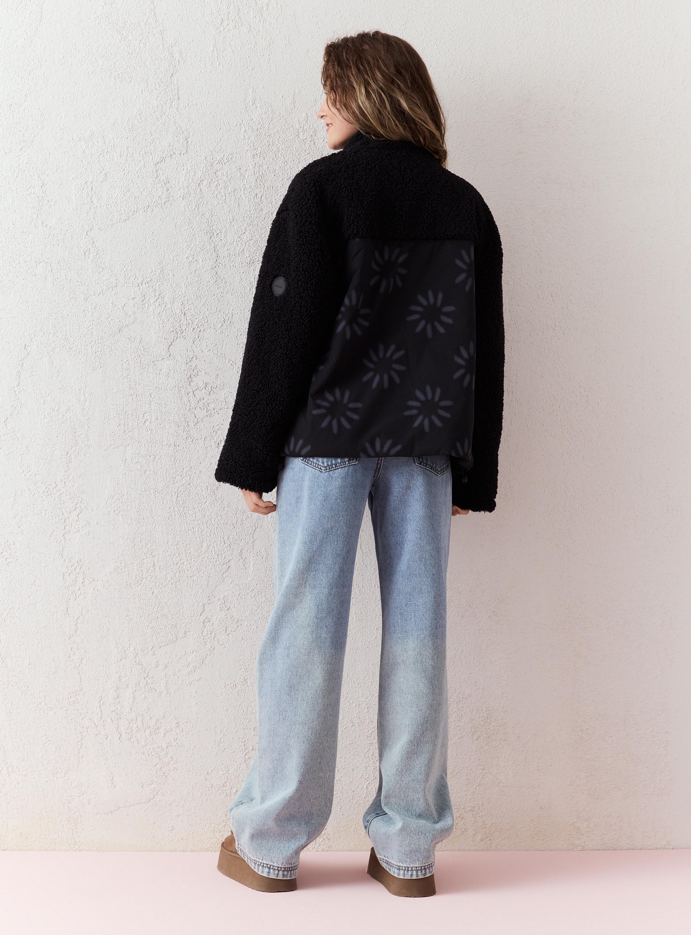 Chaqueta Sherpa con Detalles Nailon-5