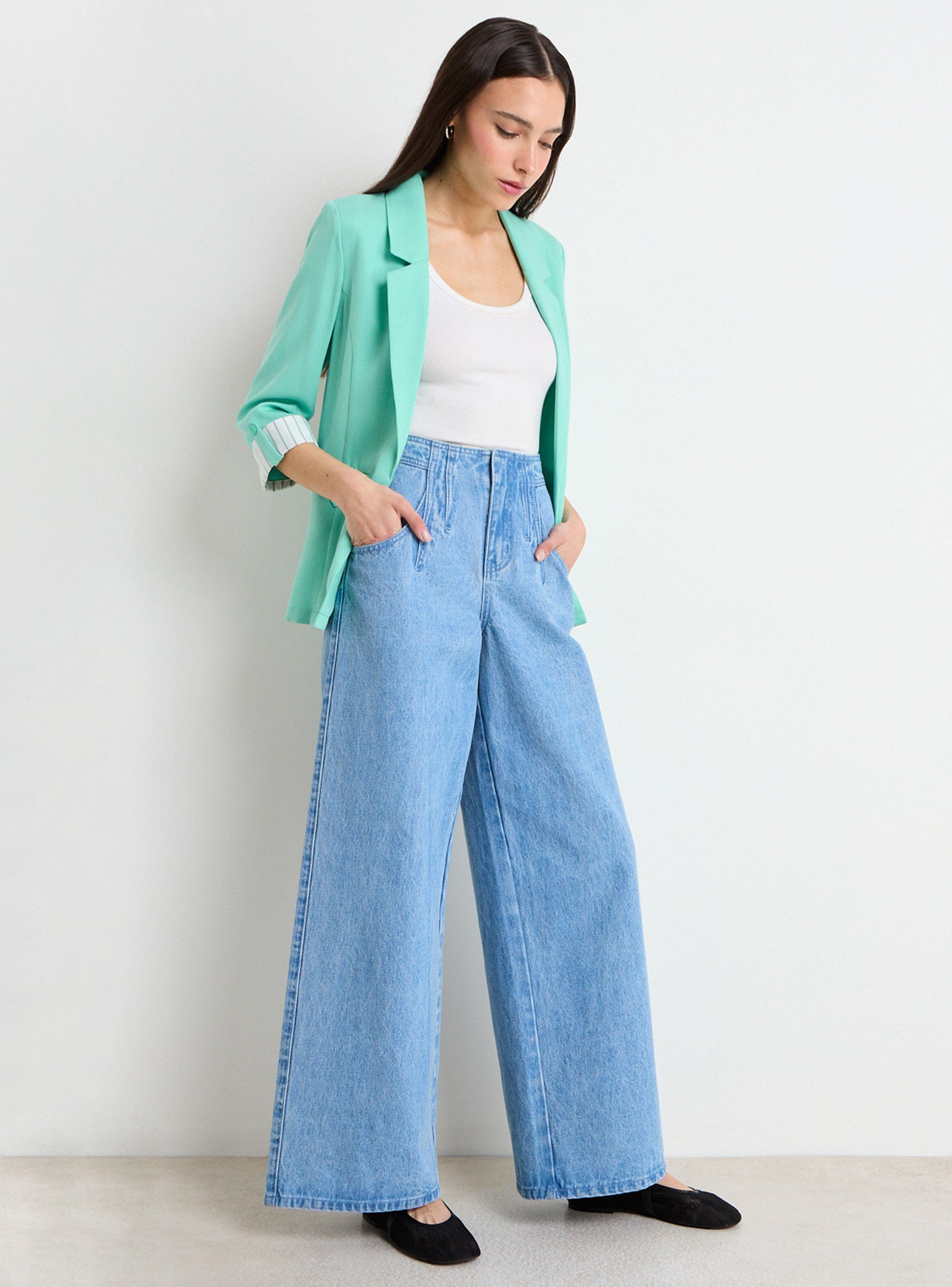 Blazer Liso con Botón-3