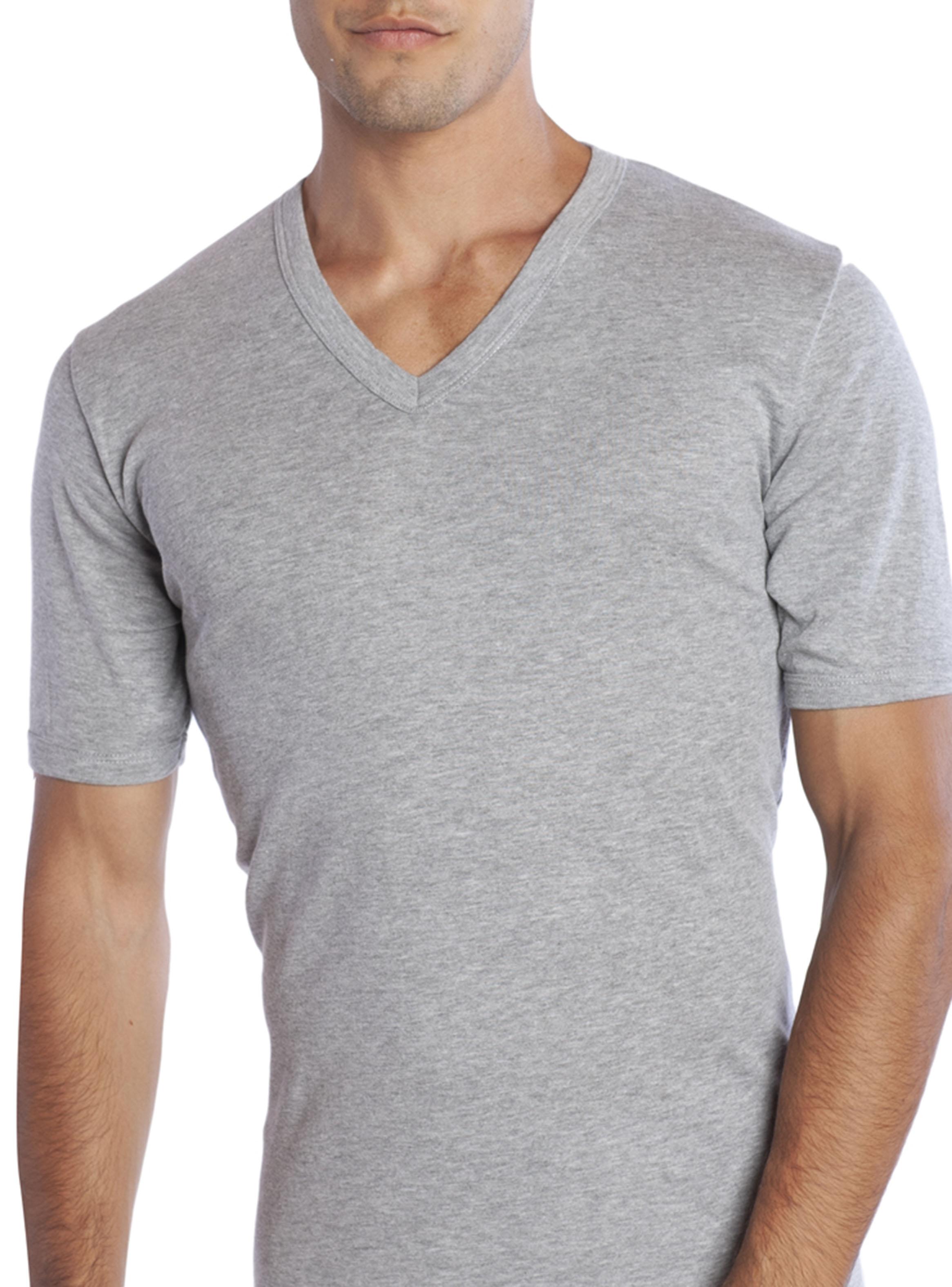 Camiseta Cuello V Manga Corta-0